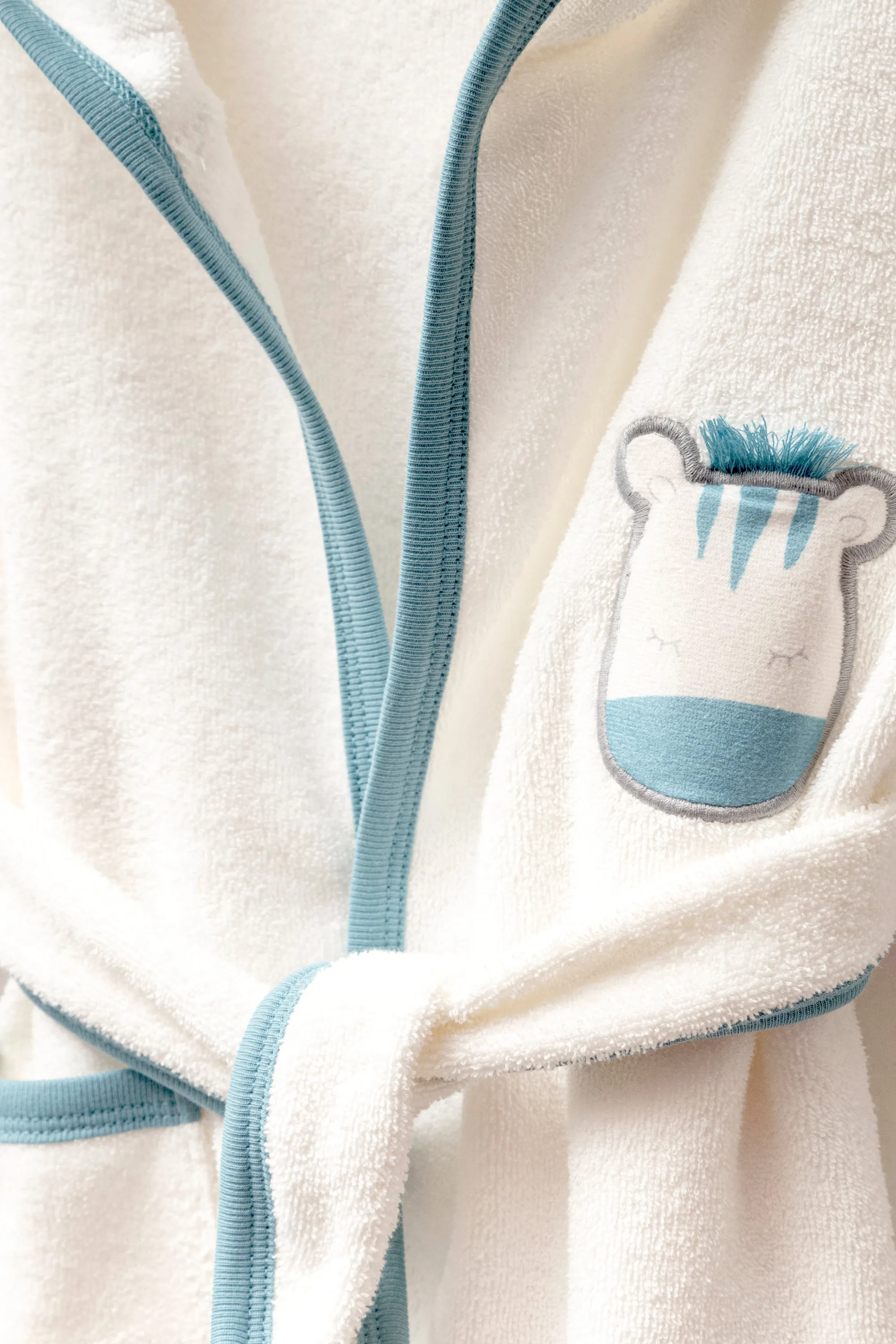 Ivory Zebra Graphic Bathrobe