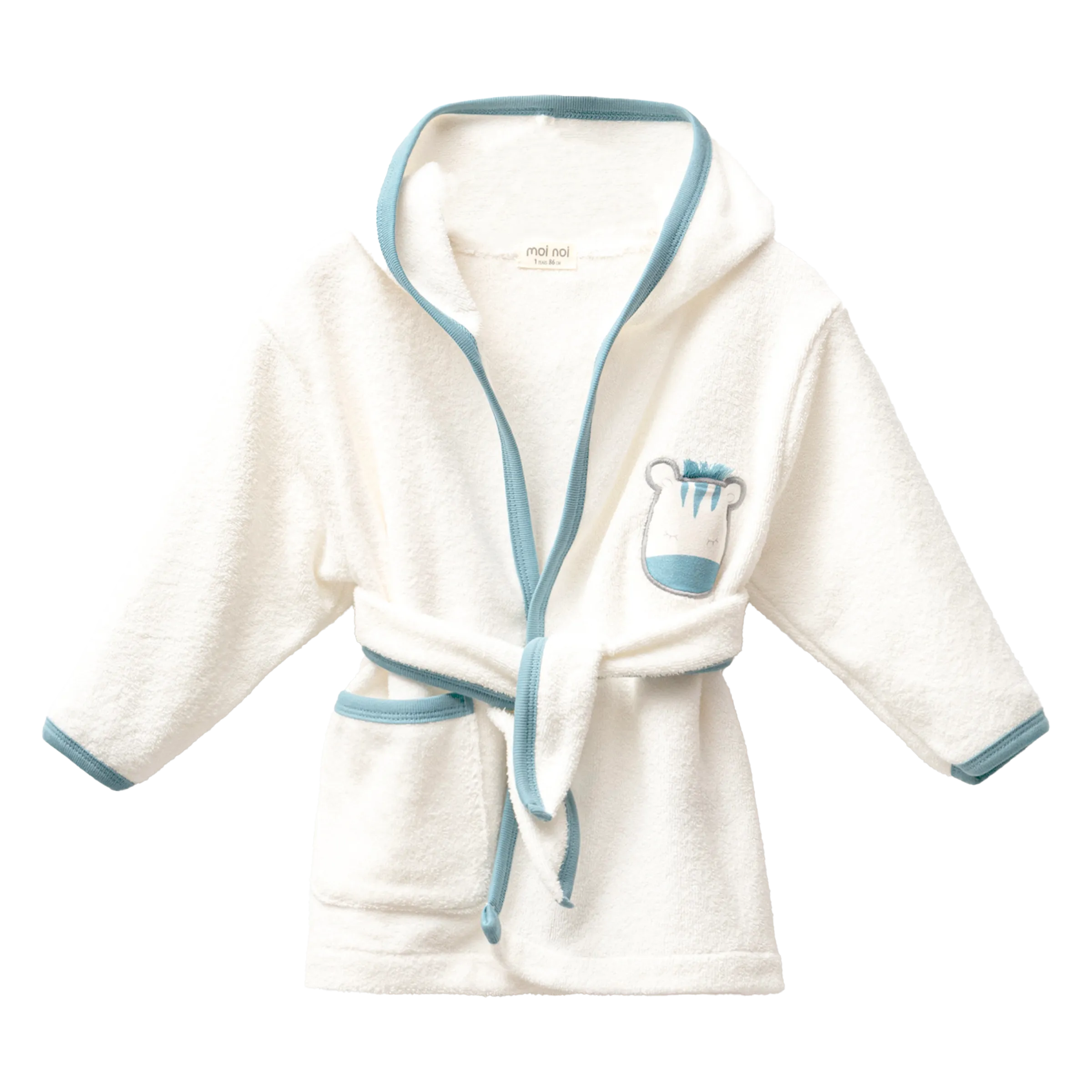 Ivory Zebra Graphic Bathrobe