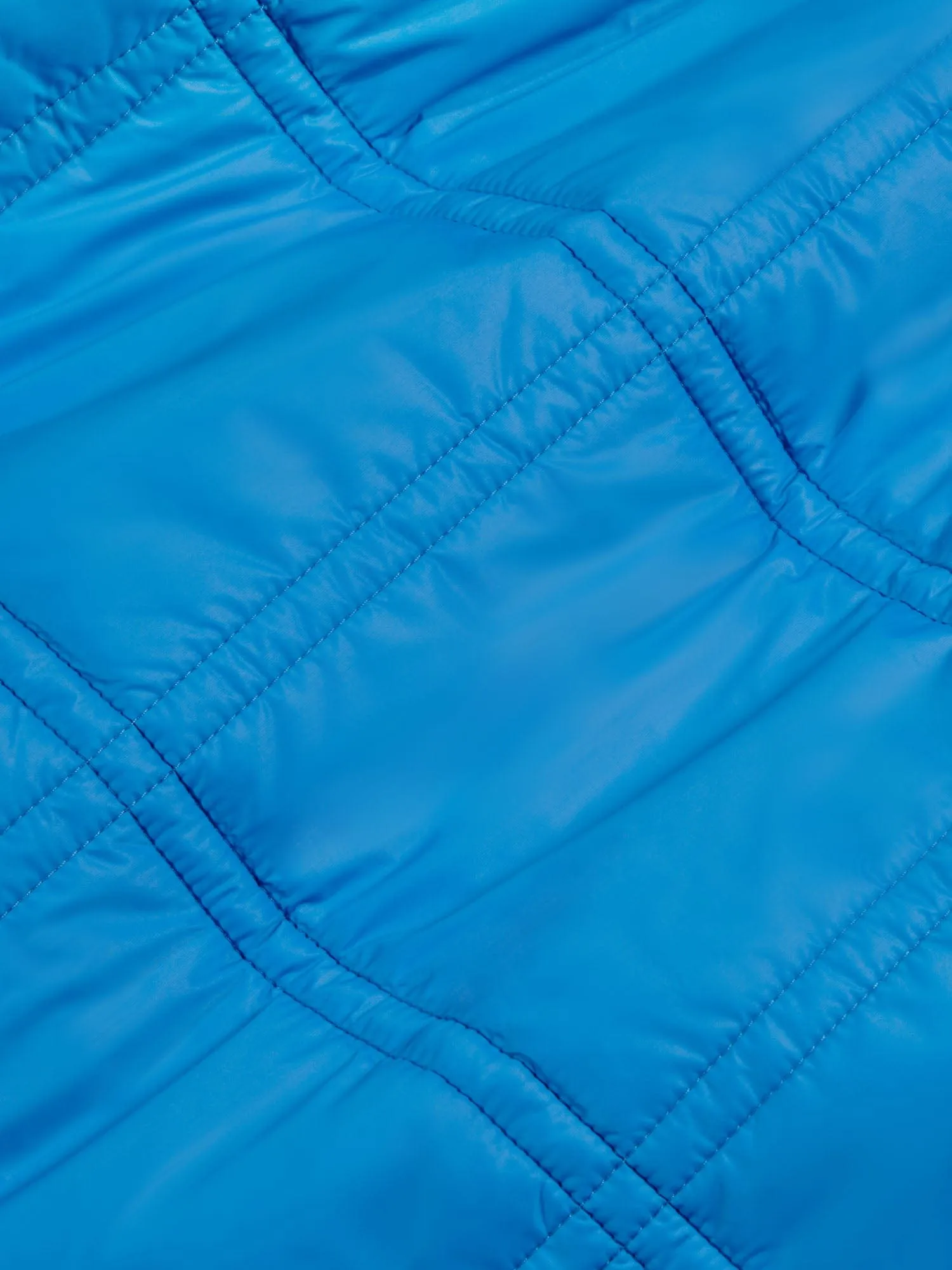 Kid's Flower-Warmth Quilted Gilet—cerulean blue