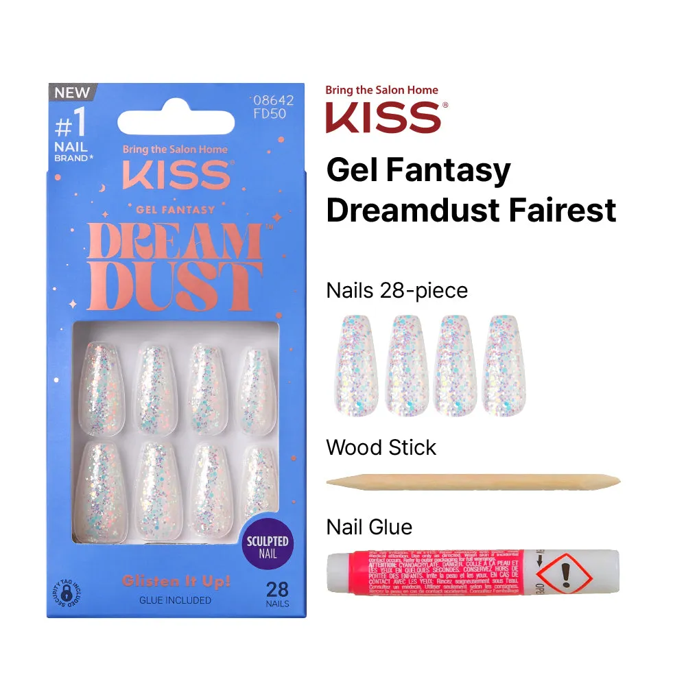 Kiss Gel Fantasy Dreamdust Nails - Fariest
