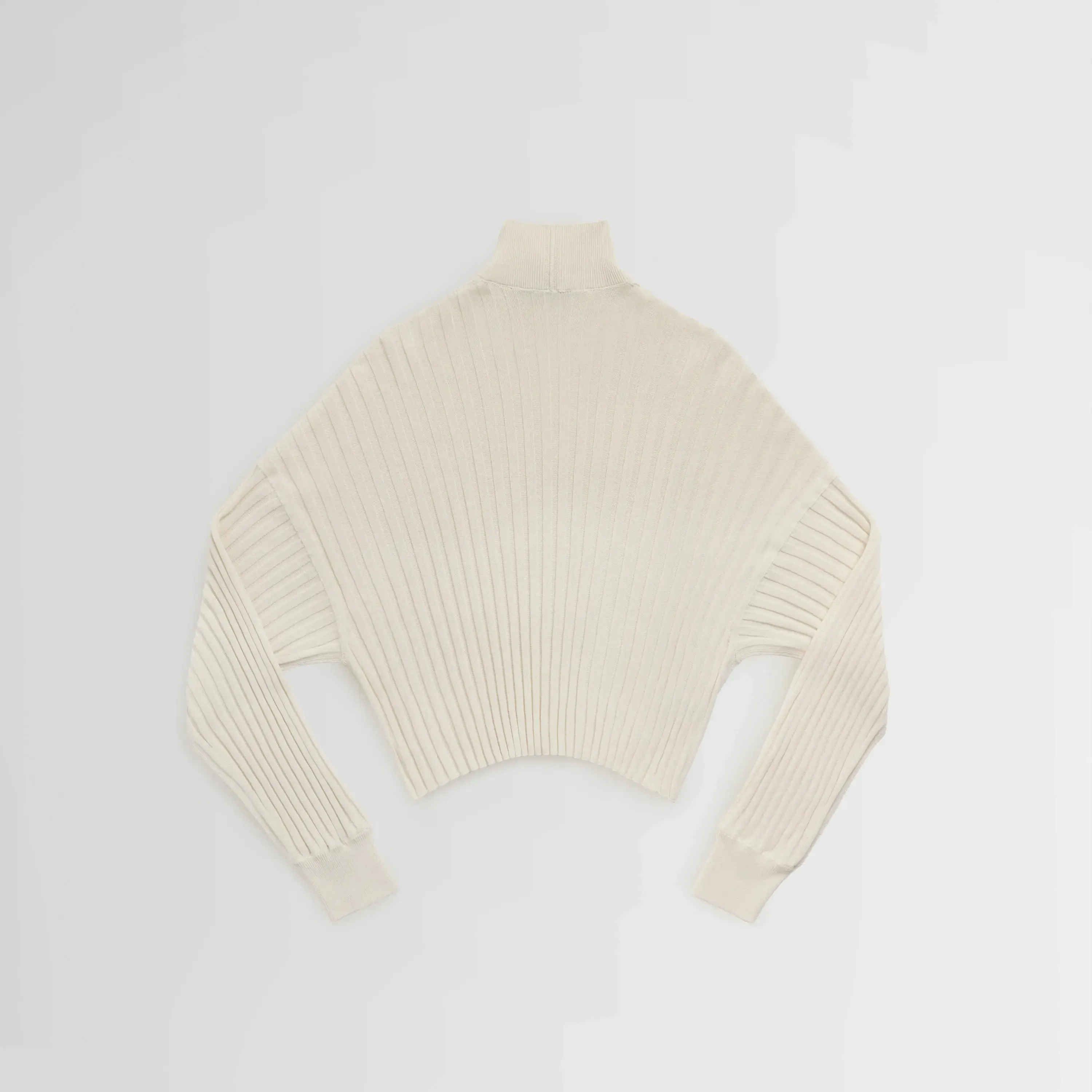 LOOSE MOCK NECK TOP | cream viscose cotton