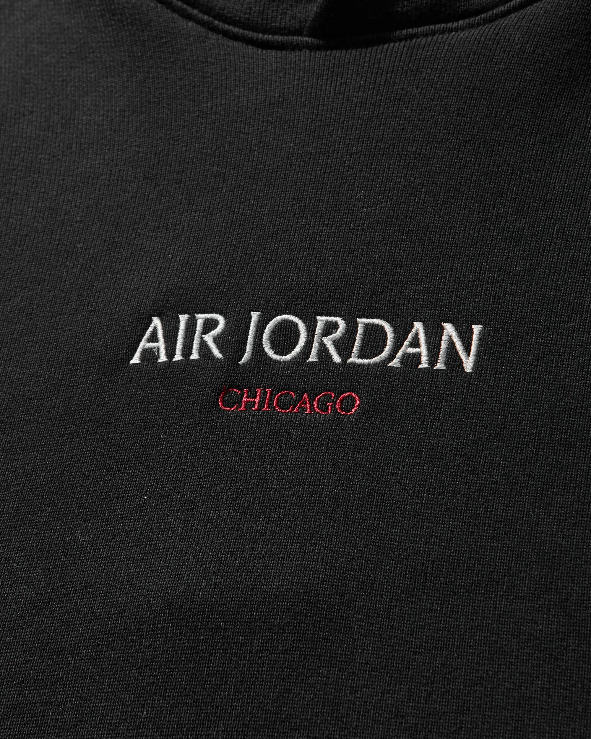 Men's Air Jordan Wordmark Chicago Fleece Hoodie Black