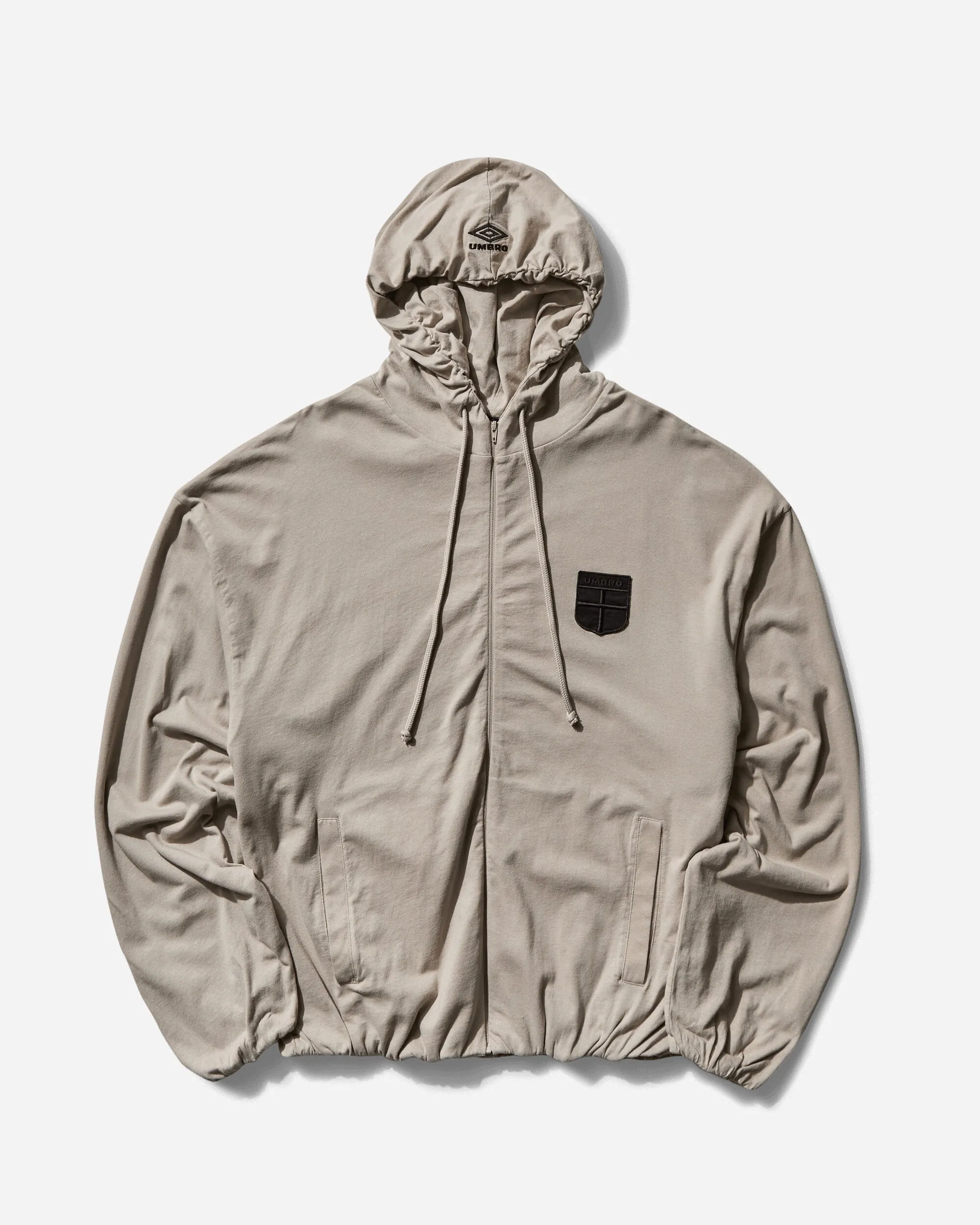 Men's Crest Jersey Zip Hoodie Taupe