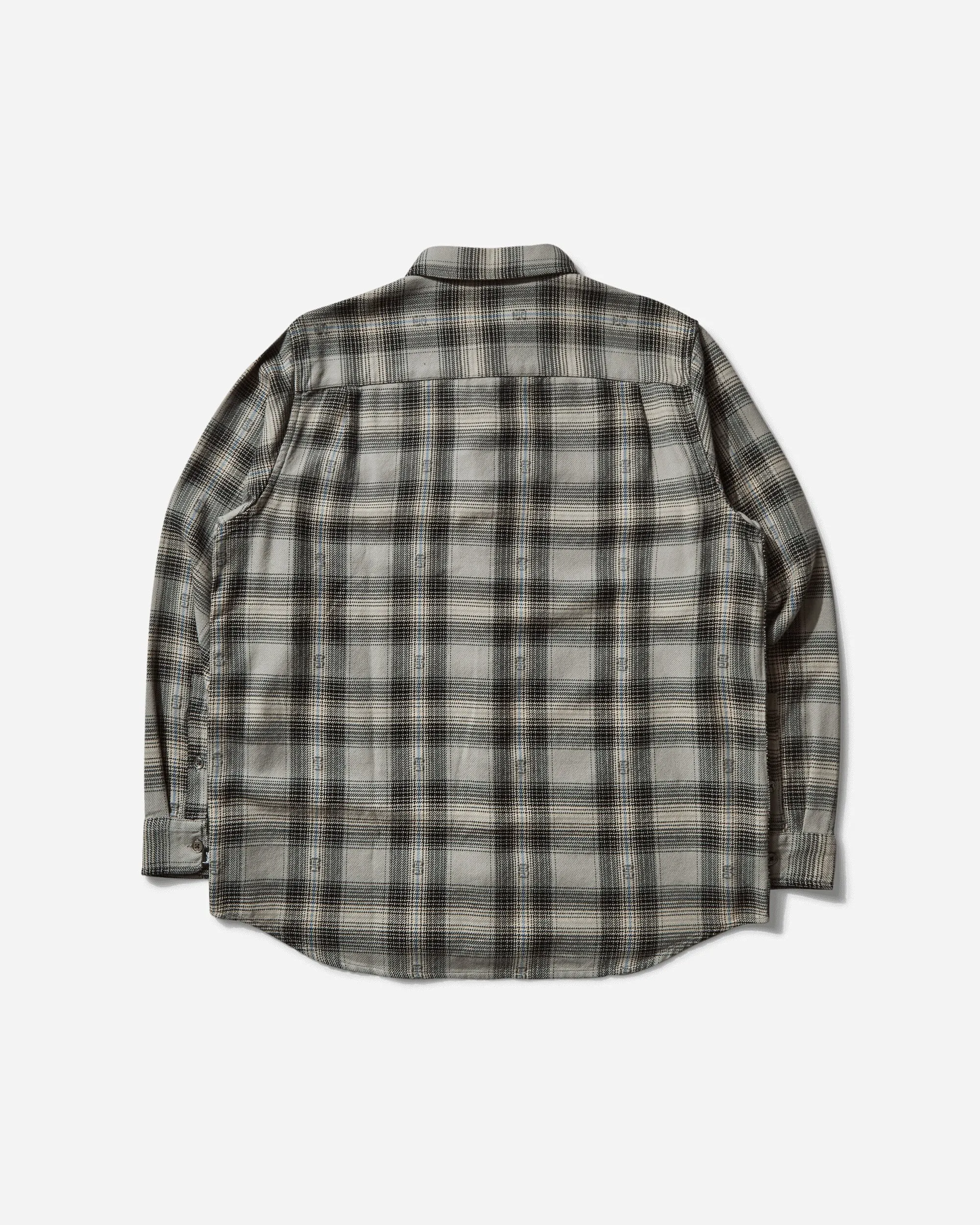 Men's Motif Plaid Shirt Grey