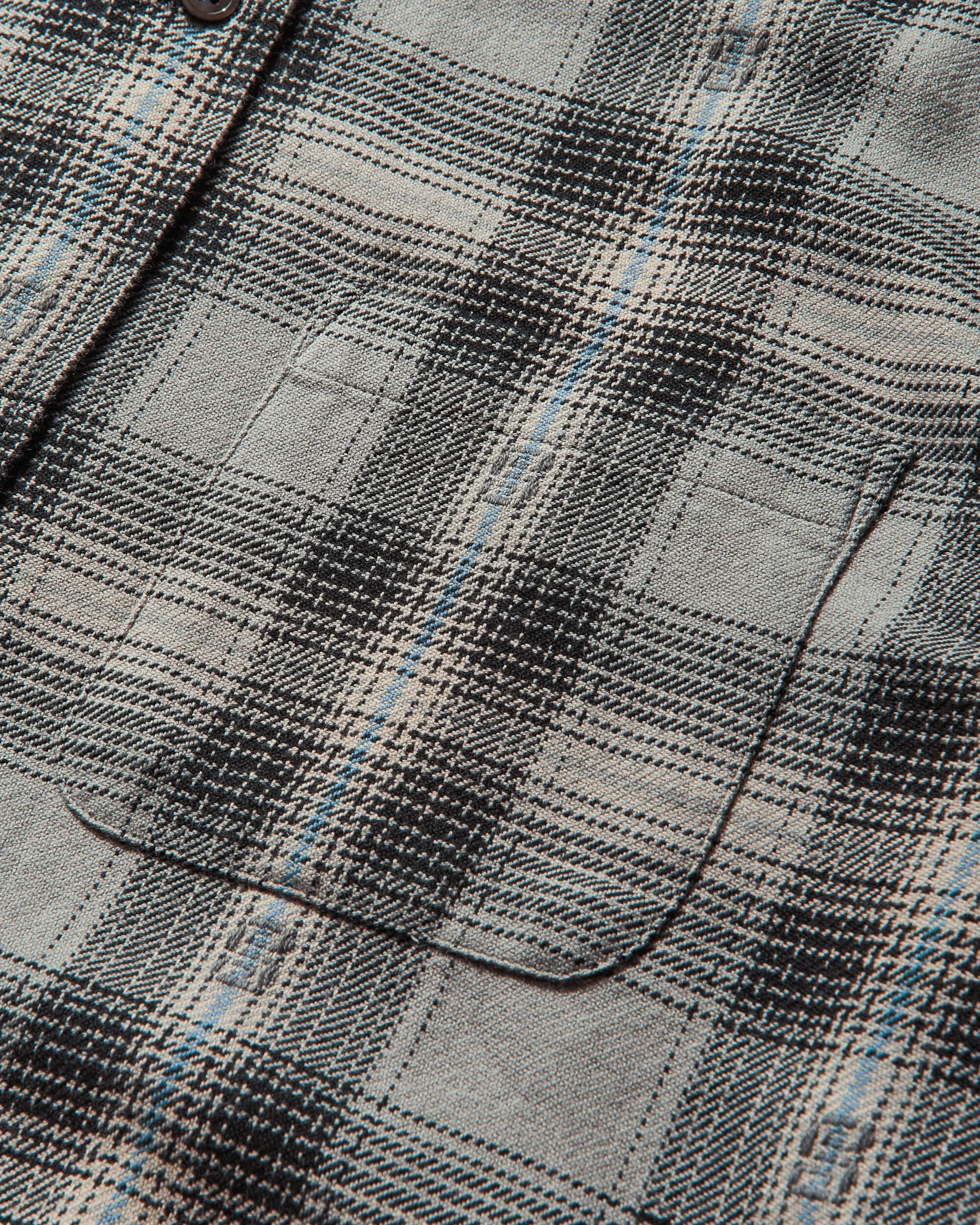Men's Motif Plaid Shirt Grey