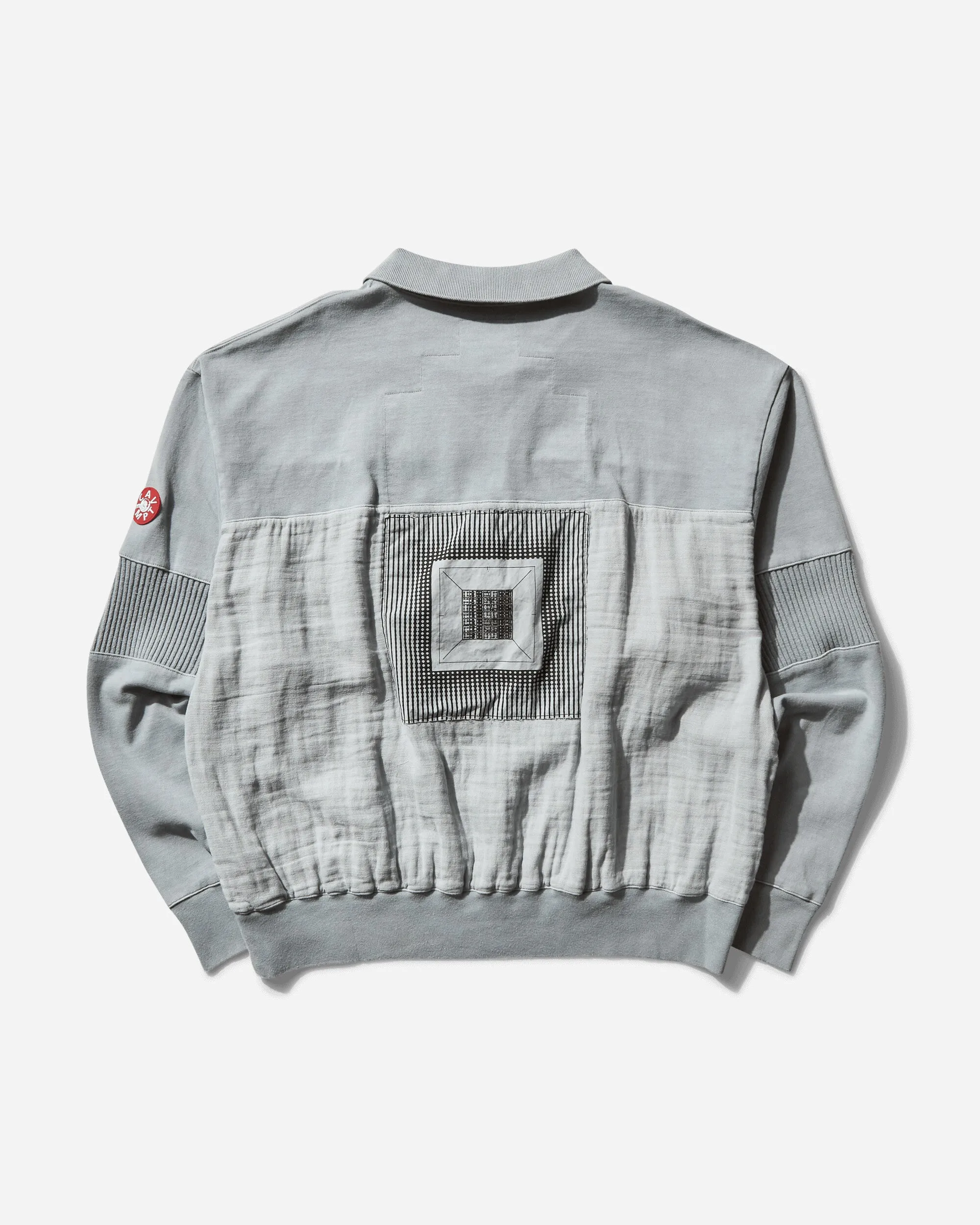 Men's Overdye Collared Light Crewneck Sweatshirt Grey