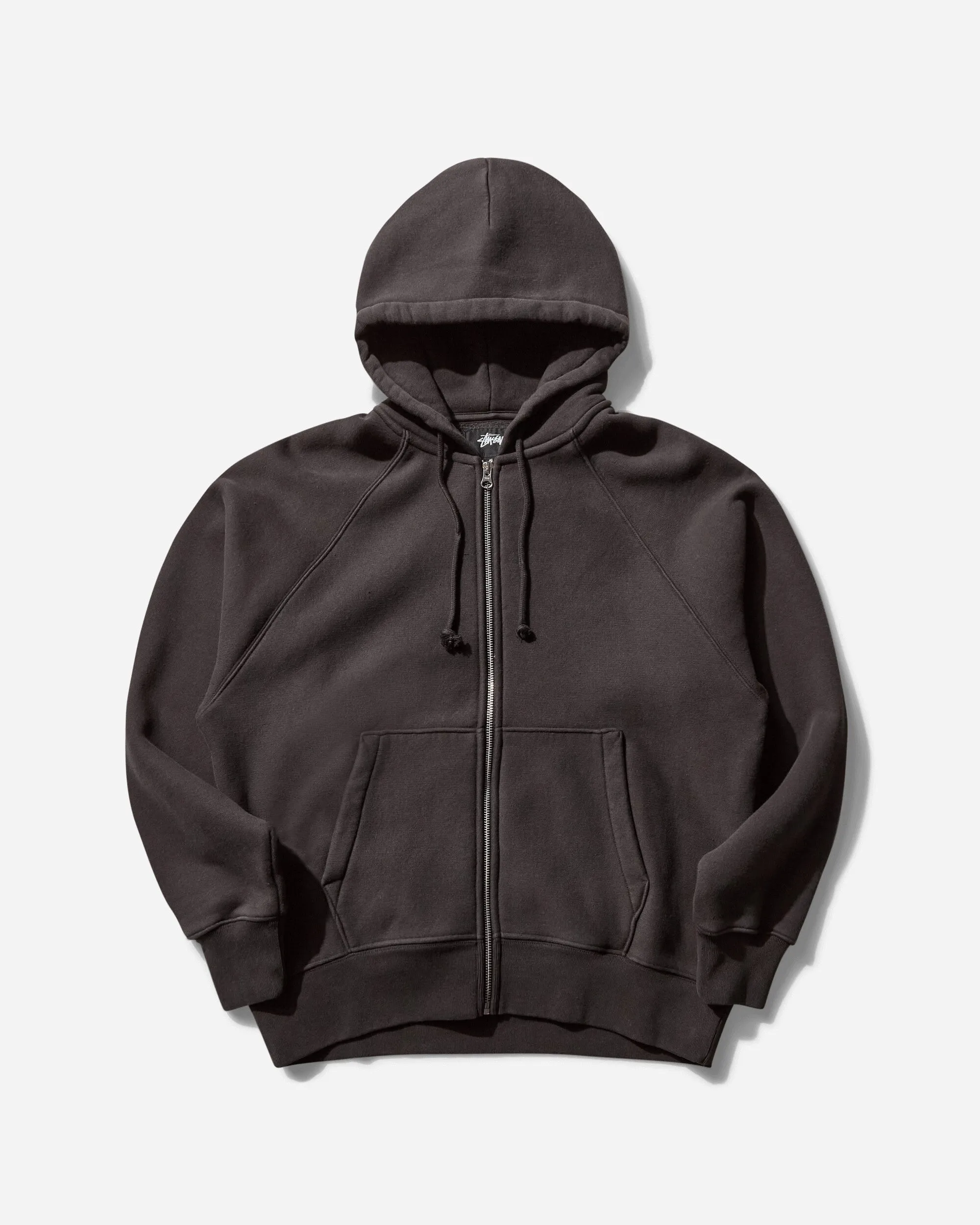 Men's Relaxed Zip Hoodie Washed Black