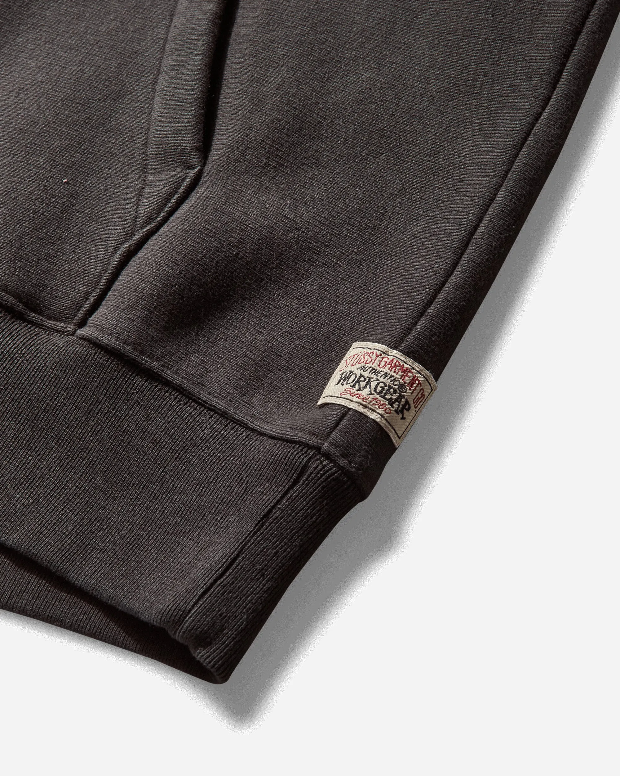 Men's Relaxed Zip Hoodie Washed Black
