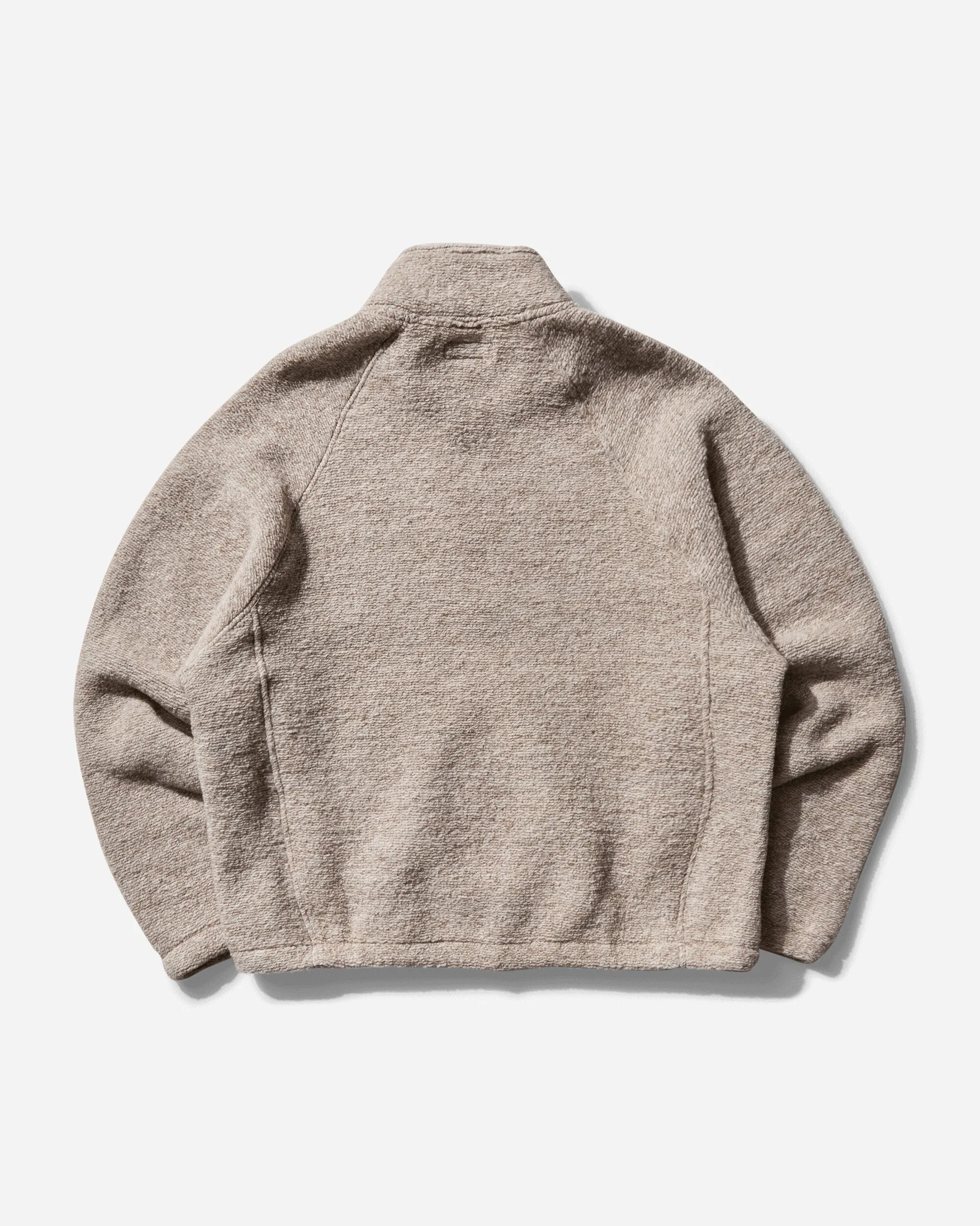 Men's Wool Blend Sherpa Mock Neck Sweater Tan
