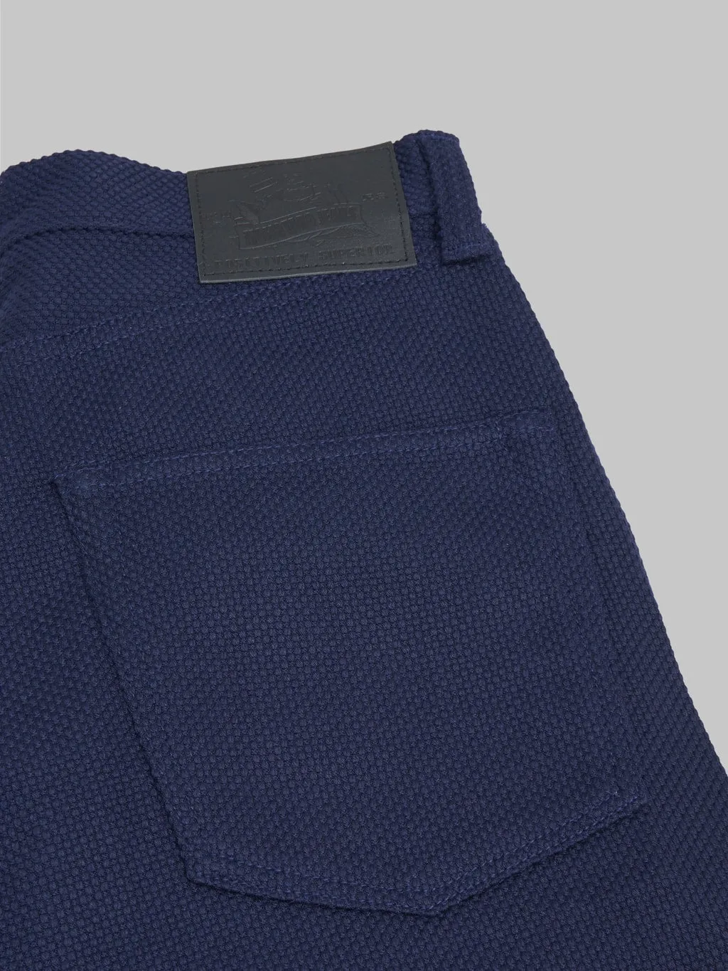 Momotaro MXPT1204 Nylon Sashiko Wide Tapered Jeans