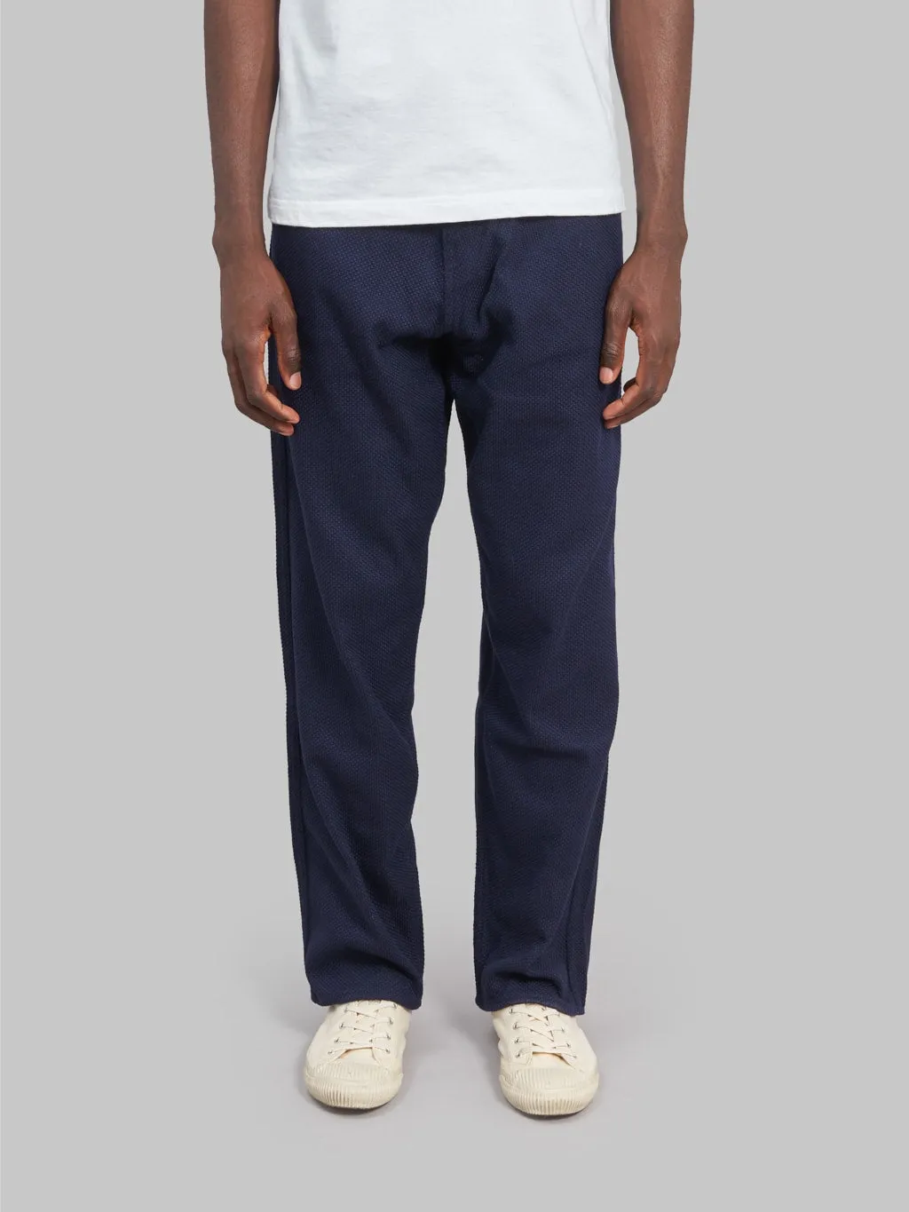 Momotaro MXPT1204 Nylon Sashiko Wide Tapered Jeans