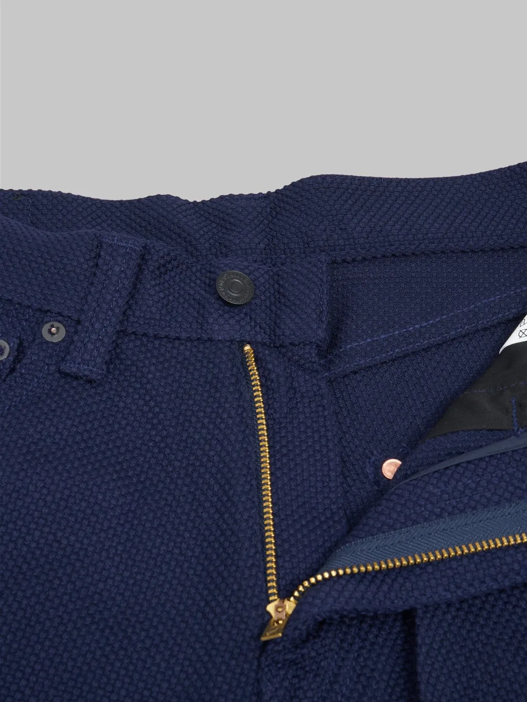 Momotaro MXPT1204 Nylon Sashiko Wide Tapered Jeans