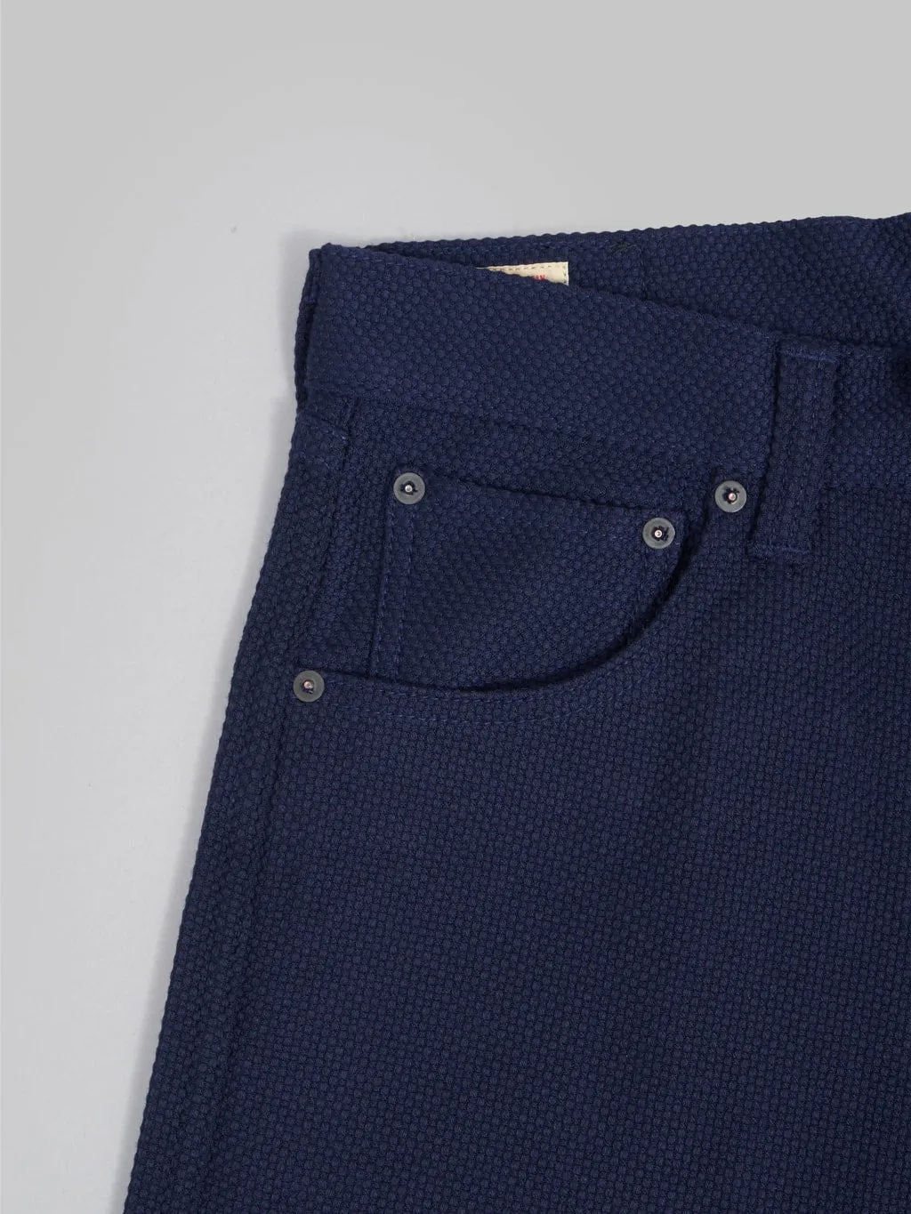 Momotaro MXPT1204 Nylon Sashiko Wide Tapered Jeans