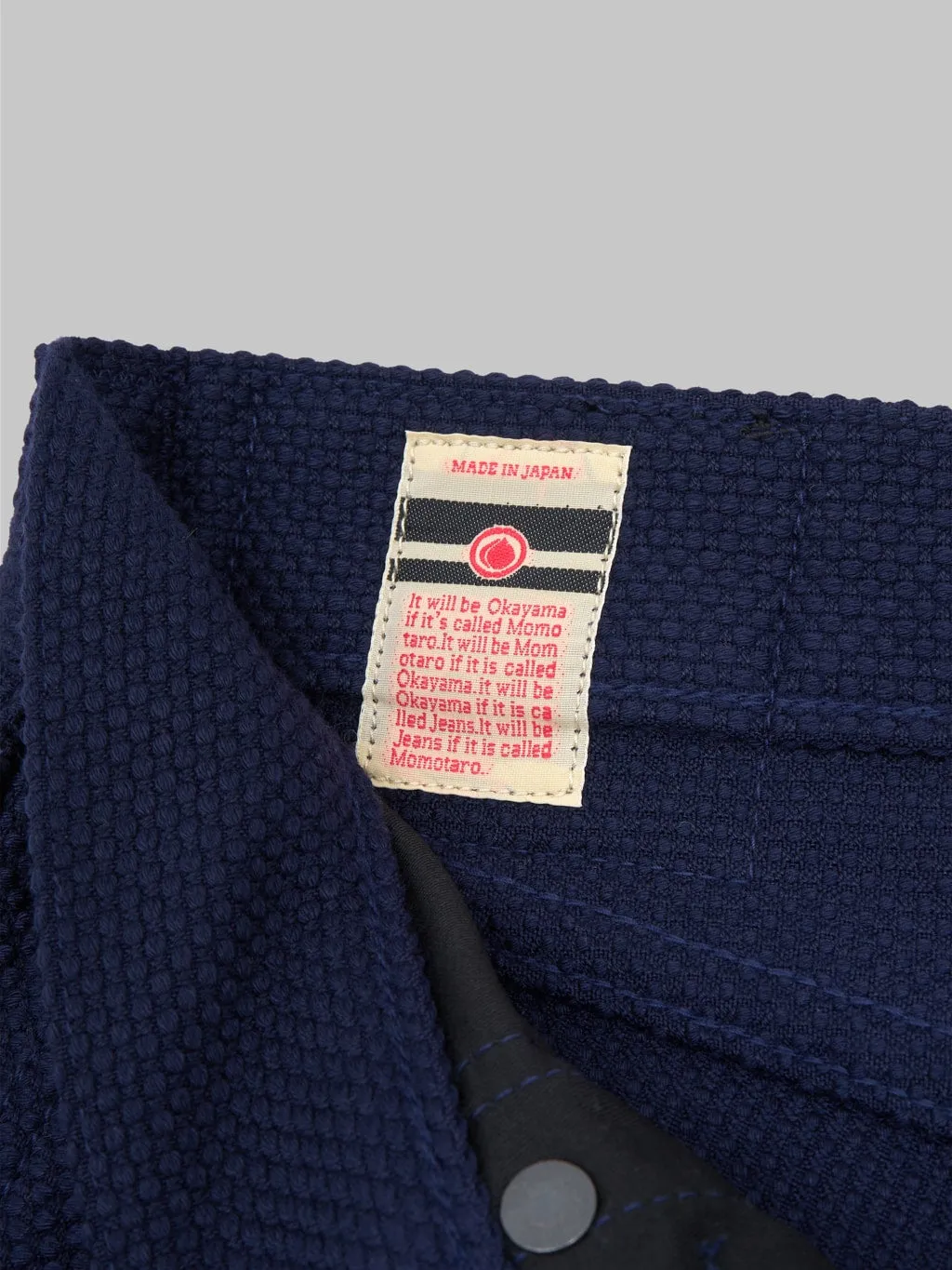 Momotaro MXPT1204 Nylon Sashiko Wide Tapered Jeans