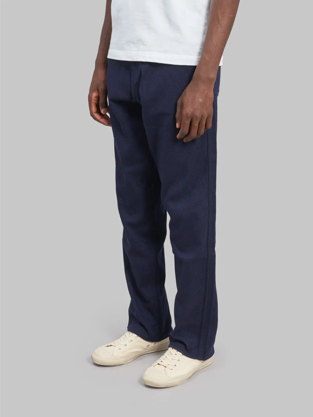 Momotaro MXPT1204 Nylon Sashiko Wide Tapered Jeans