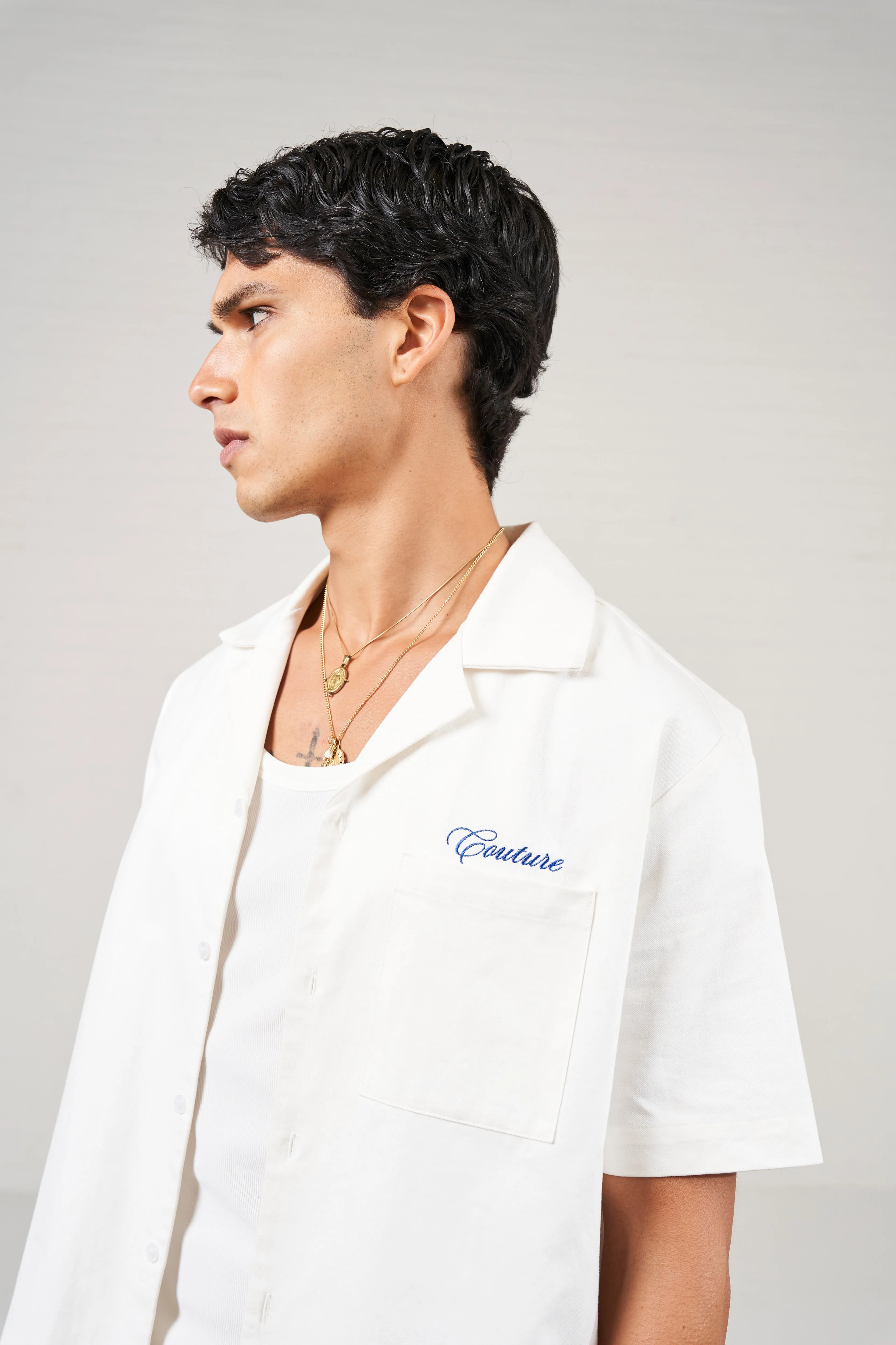 MULTI GRAPHIC MEMBERS ONLY SHIRT - OFF WHITE