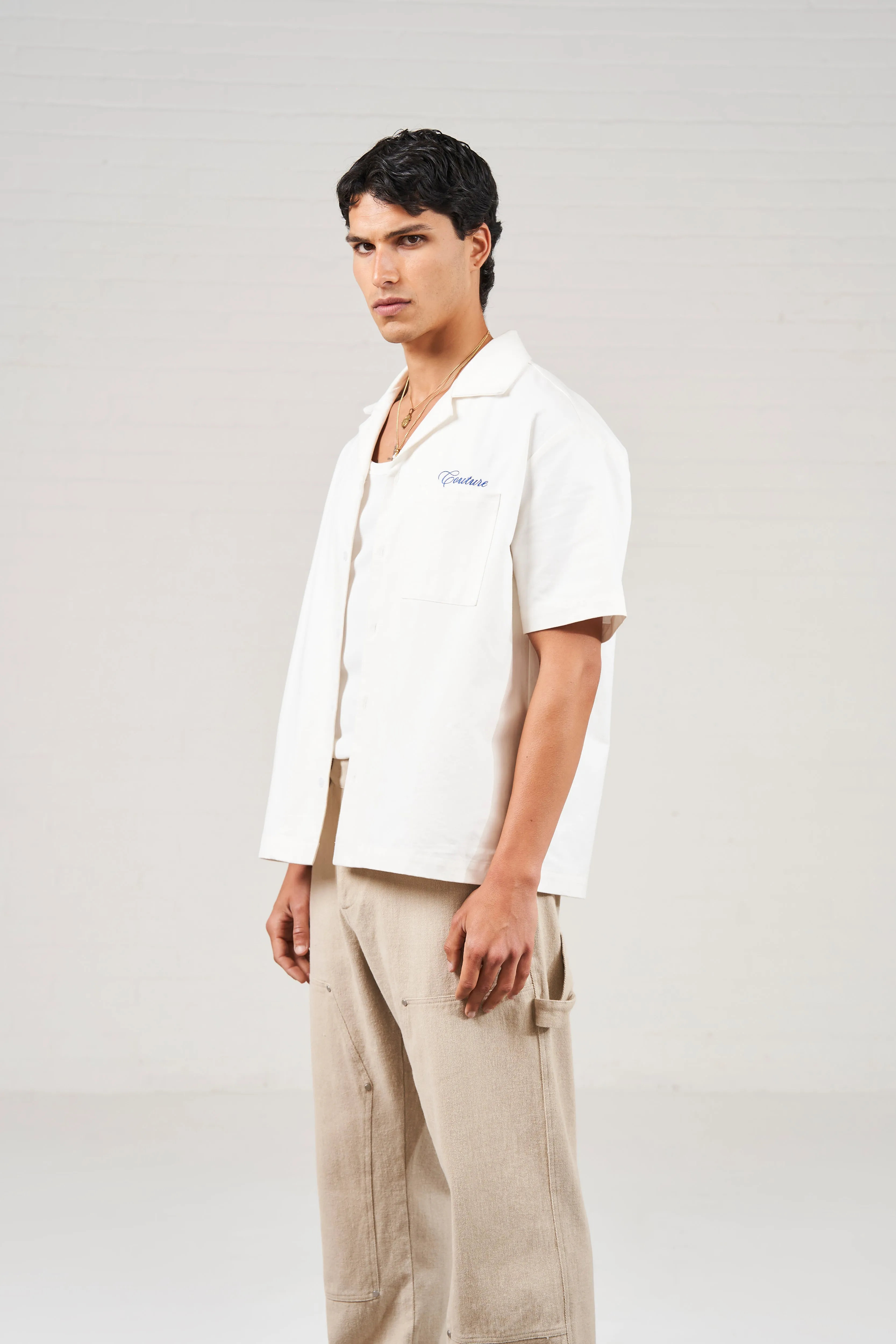 MULTI GRAPHIC MEMBERS ONLY SHIRT - OFF WHITE