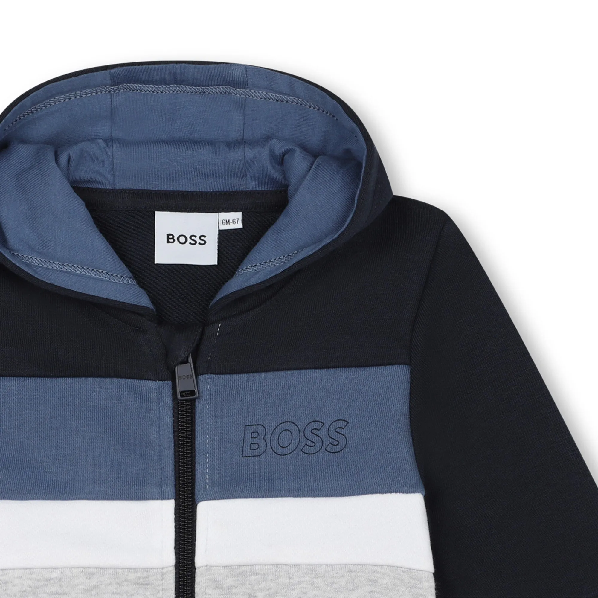 Multicolor Hooded Zip Up