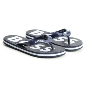 Navy Logo Flip Flops