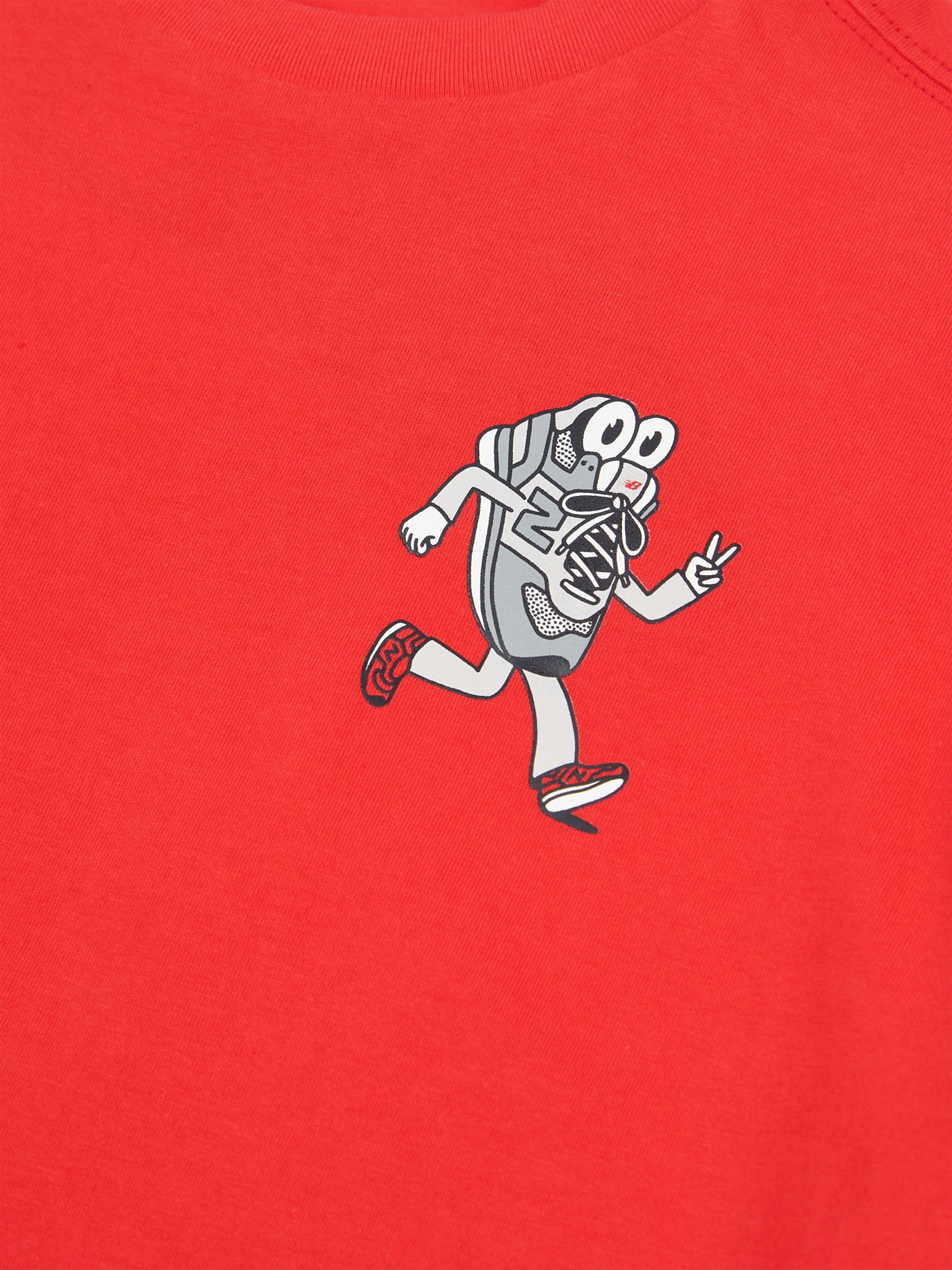 New Balance Boys Sneaker Guy Back Graphic T-Shirt in Red