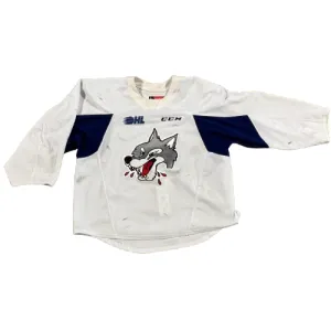 OHL - Used CCM Sudbury Wolves Practice Jersey (White)