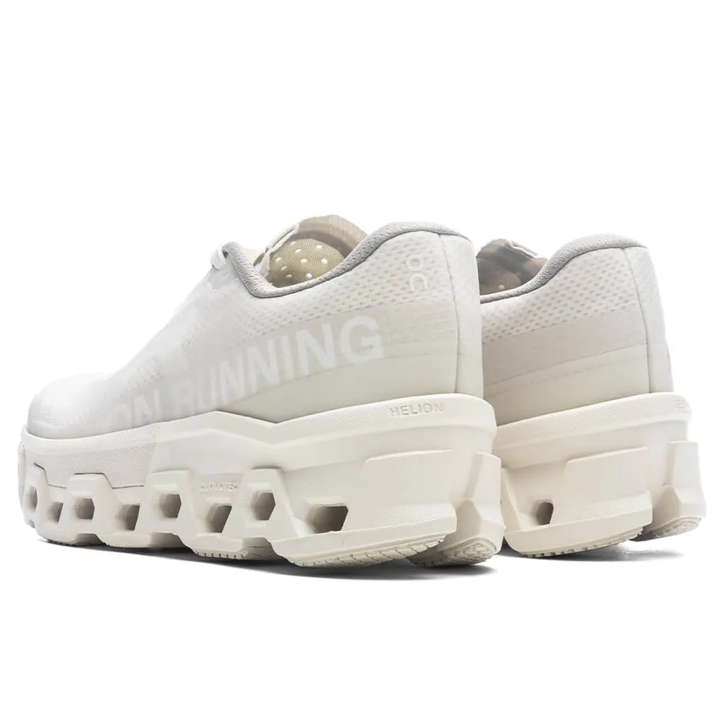 On x INVINCIBLE Women's Cloudmonster 2 'Deconstructed Perfection' - Ivory/White