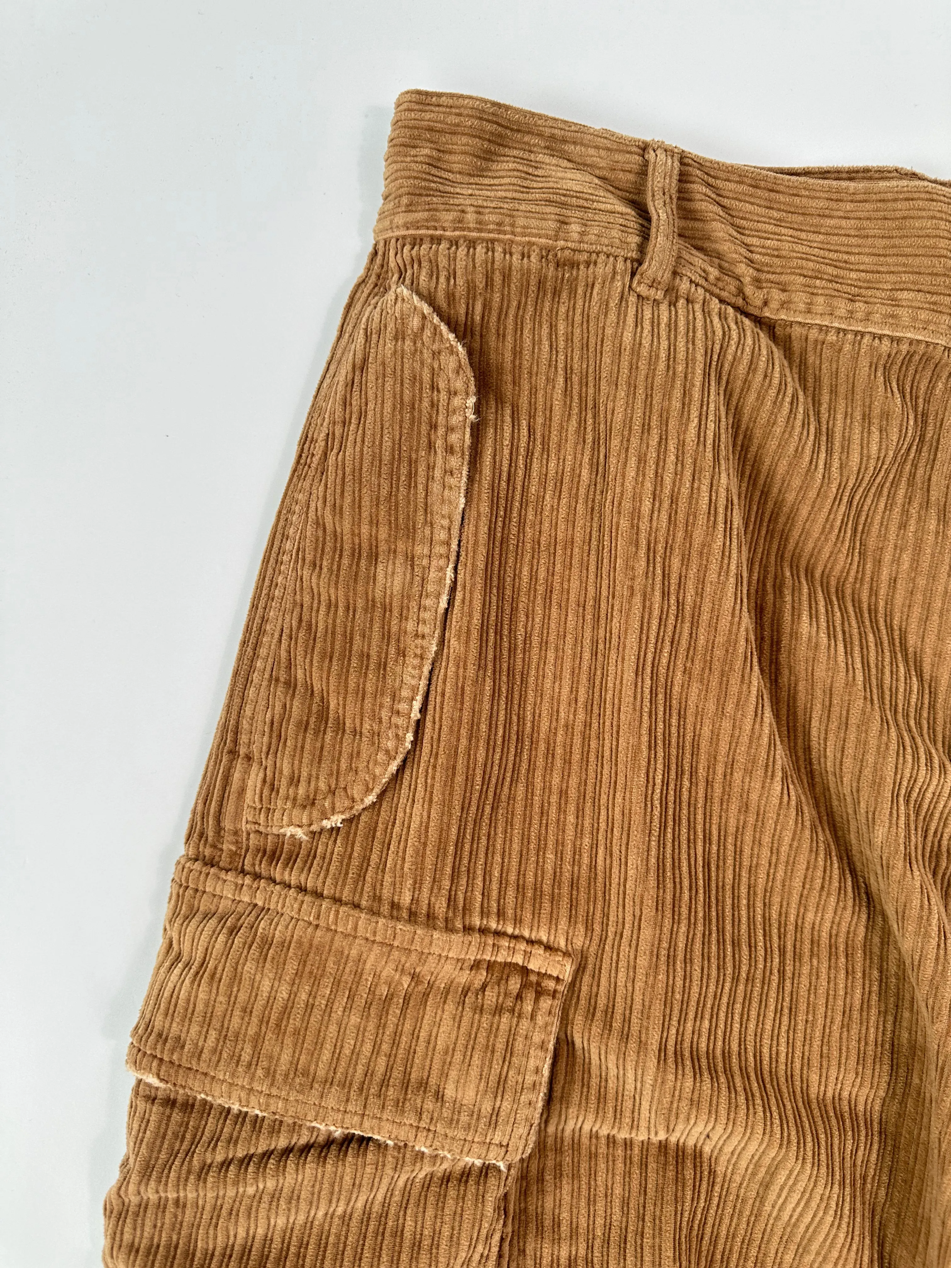 Pantaloni Cargo In Velluto A Coste