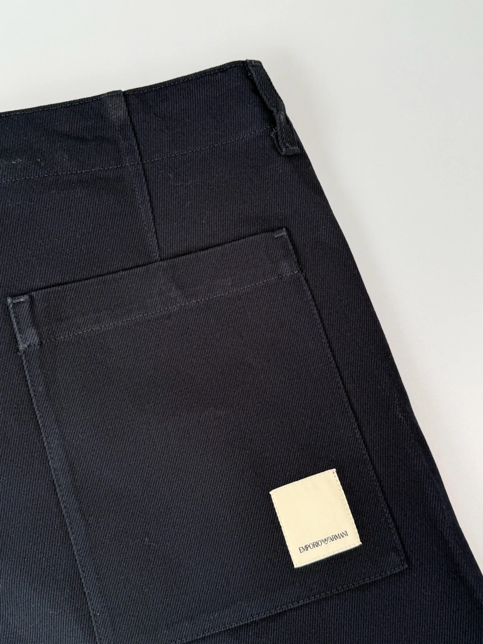 Pantaloni In Denim Blu Notte Gamba Dritta