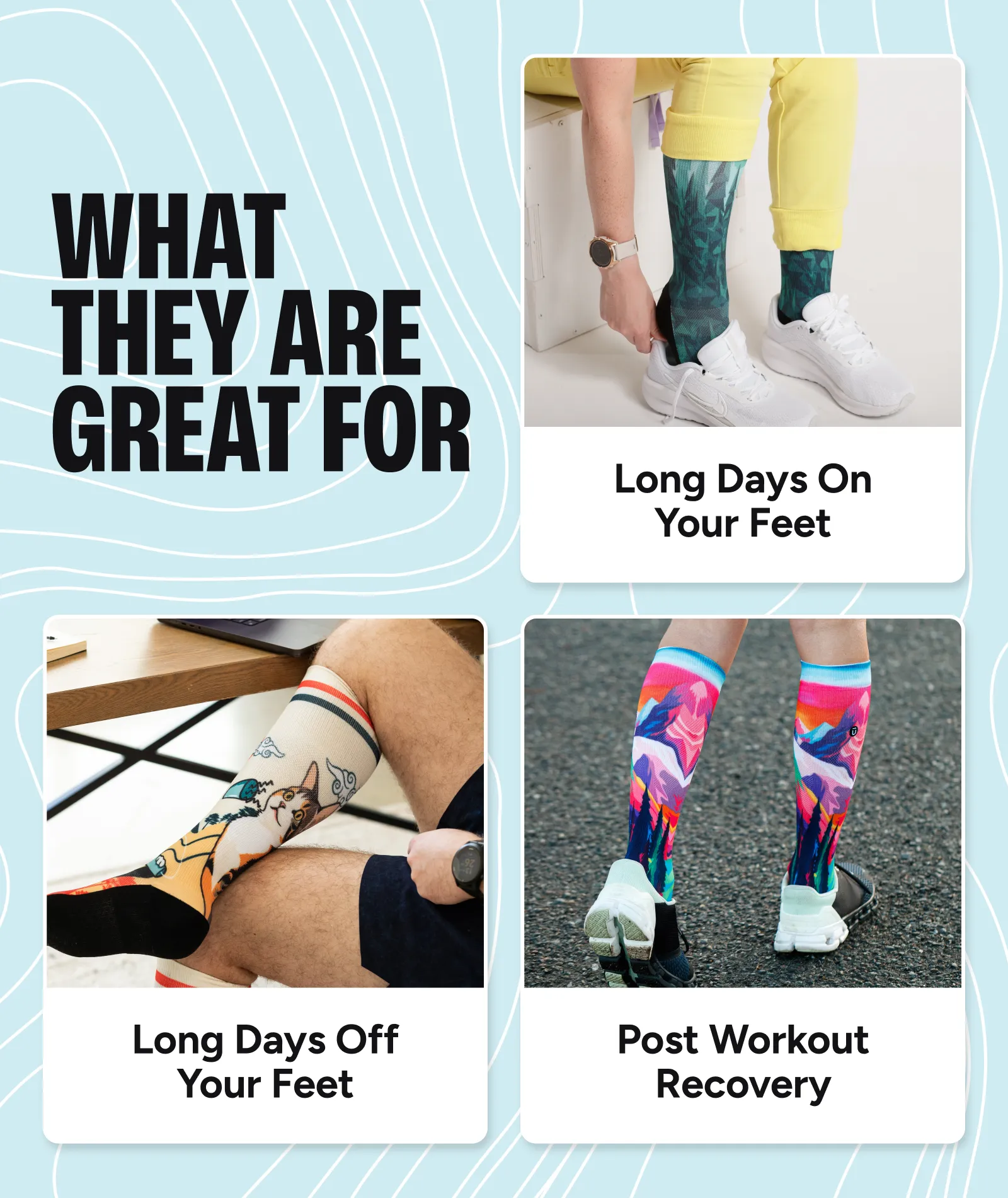 Perce Knee High Compression Socks