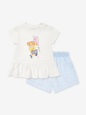 Ralph Lauren Baby Girls T-Shirt and Shorts Set in Blue