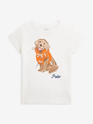 Ralph Lauren Girls Polo Puppy T-Shirt in White