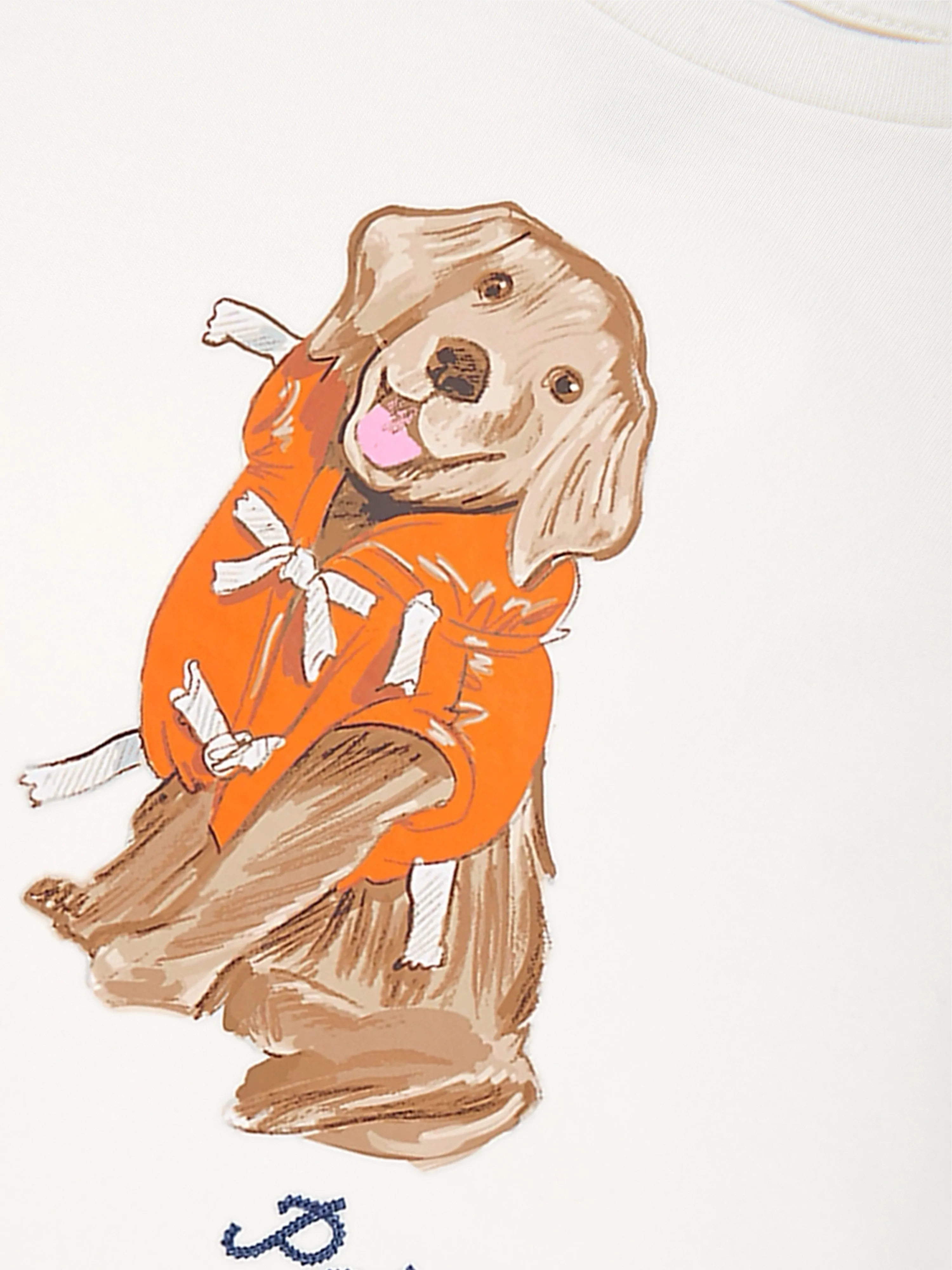 Ralph Lauren Girls Polo Puppy T-Shirt in White