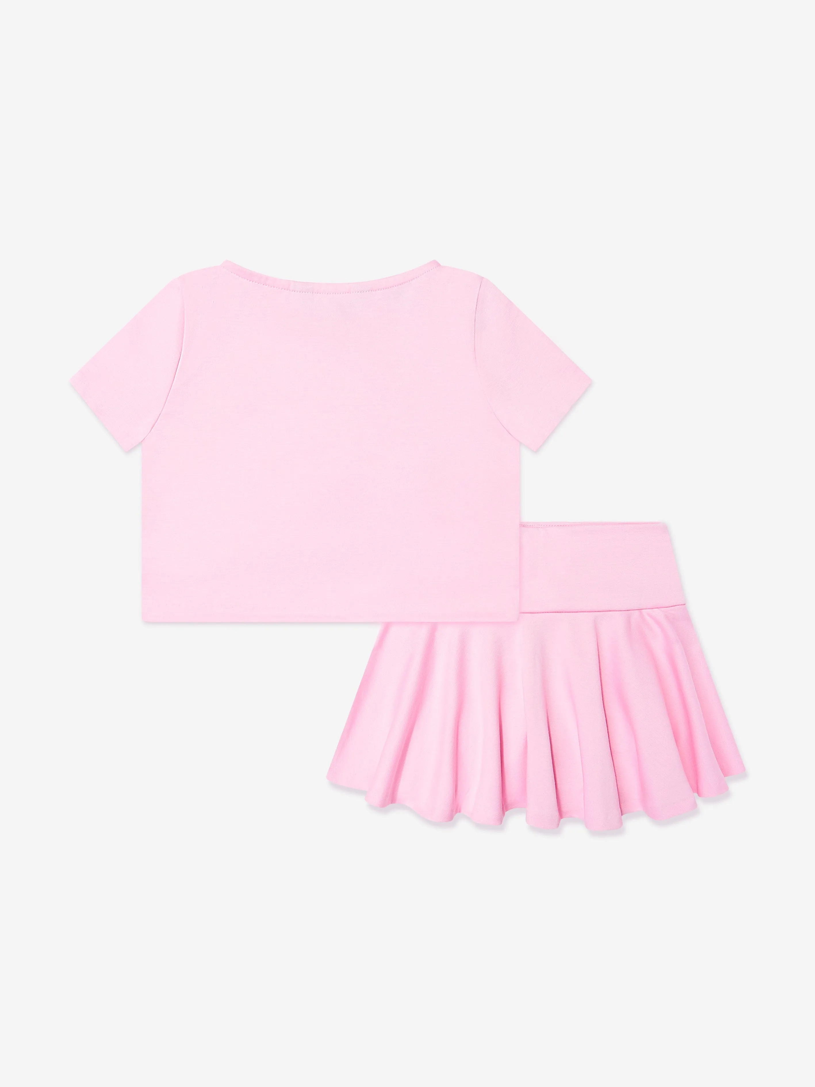 Ralph Lauren Girls T-Shirt and Skirt Set in Pink