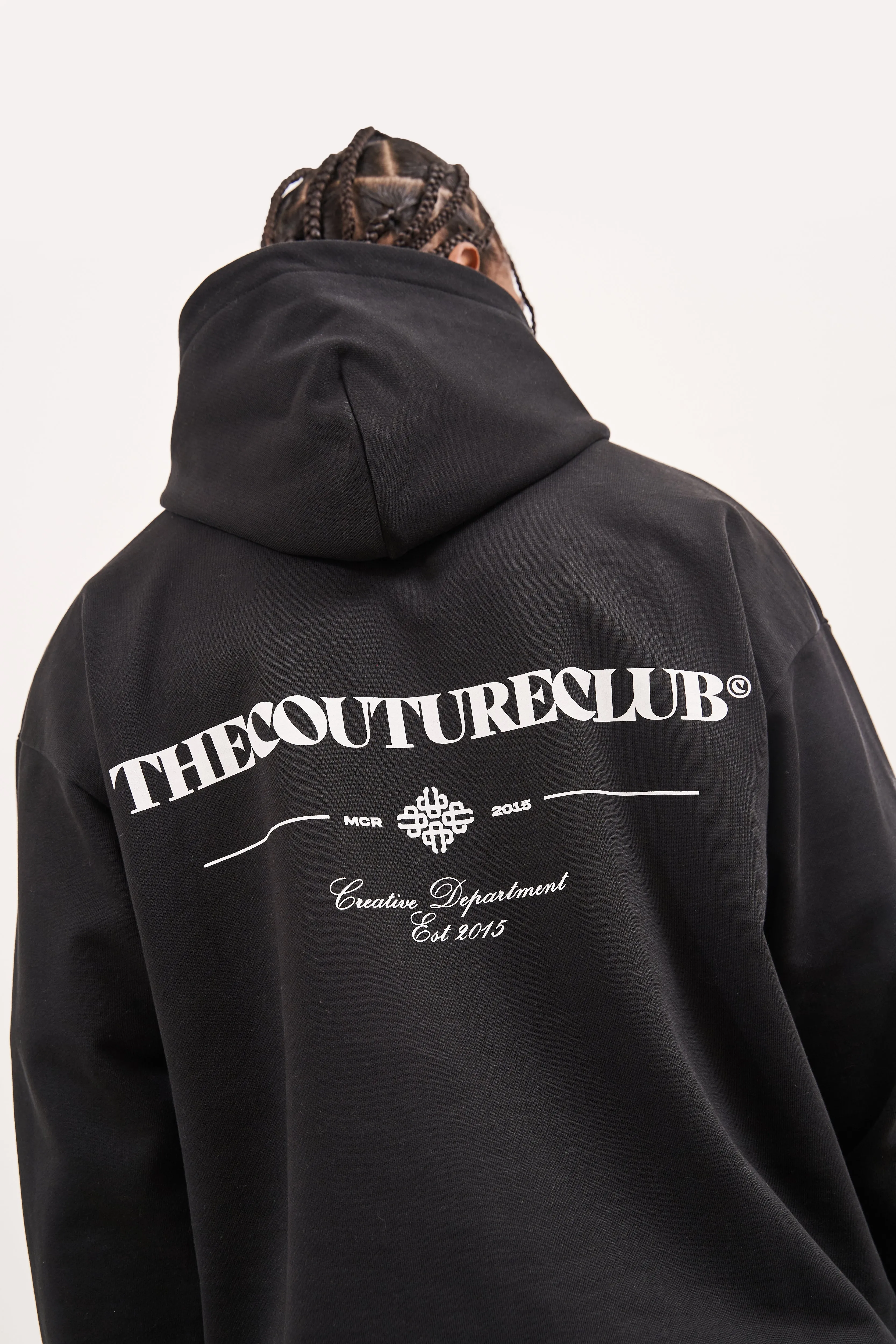 SCRIPT MULTI GRAPHIC HOODIE - BLACK