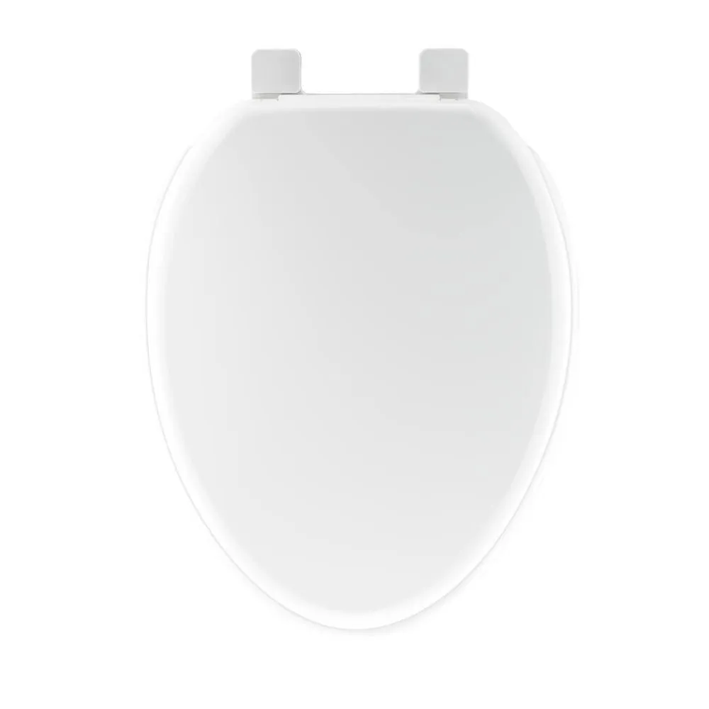 Signature Hardware 447334 Elongated Closed-Front Toilet Seat And Lid with Soft Close and Quick Release, White