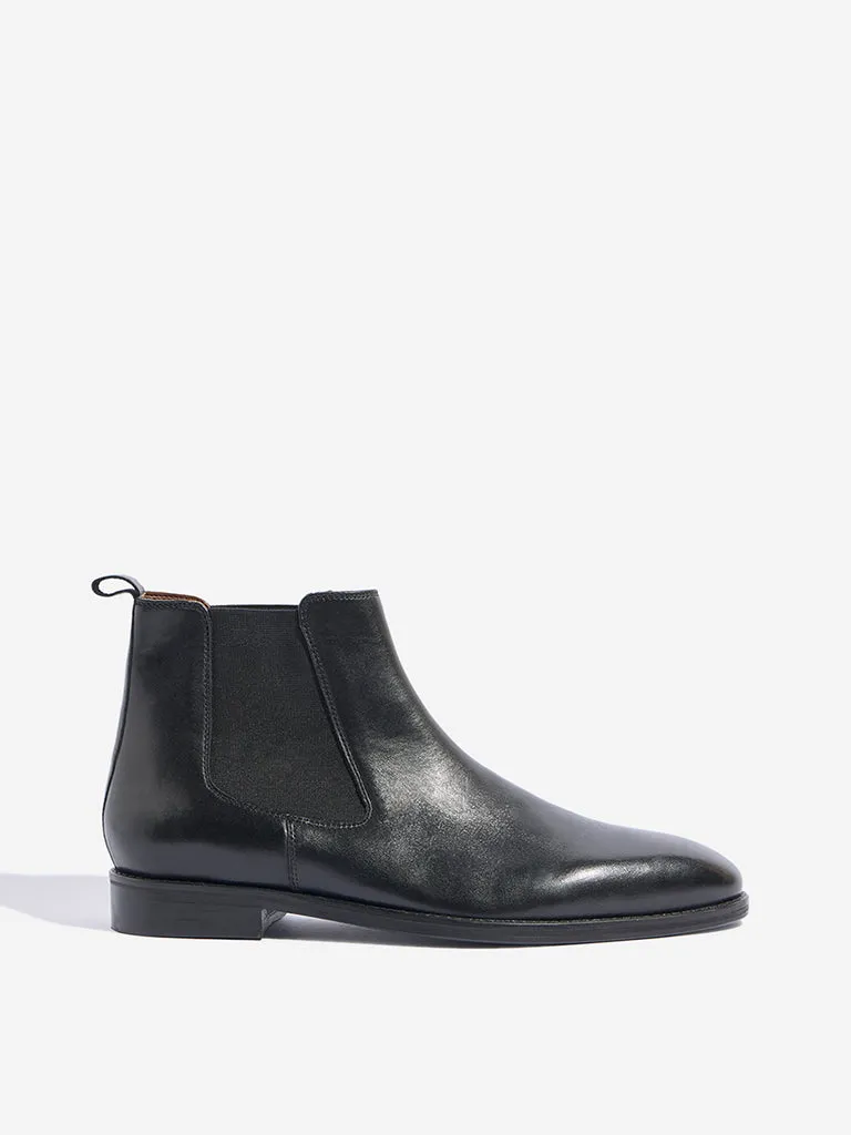 SOLEPLAY Black Leather Chelsea Boots
