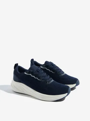 SOLEPLAY Navy Mesh-Detailed Lace-Up Sneakers