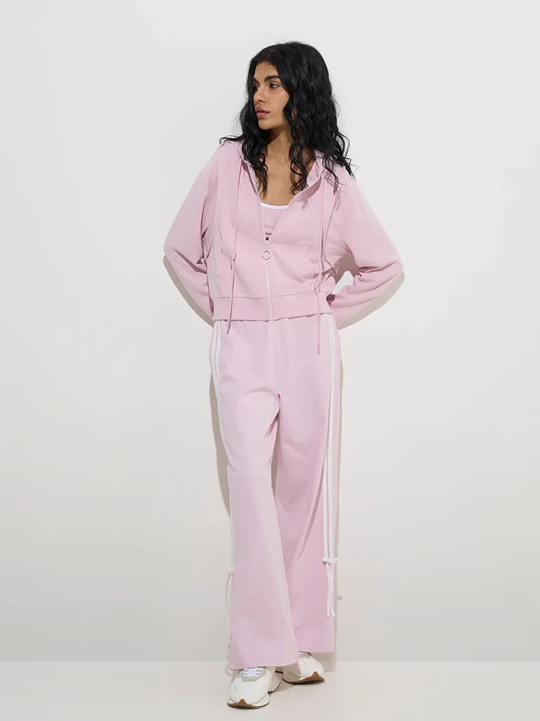 Studiofit Pink Hooded Cotton Jacket
