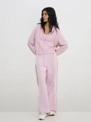 Studiofit Pink Hooded Cotton Jacket