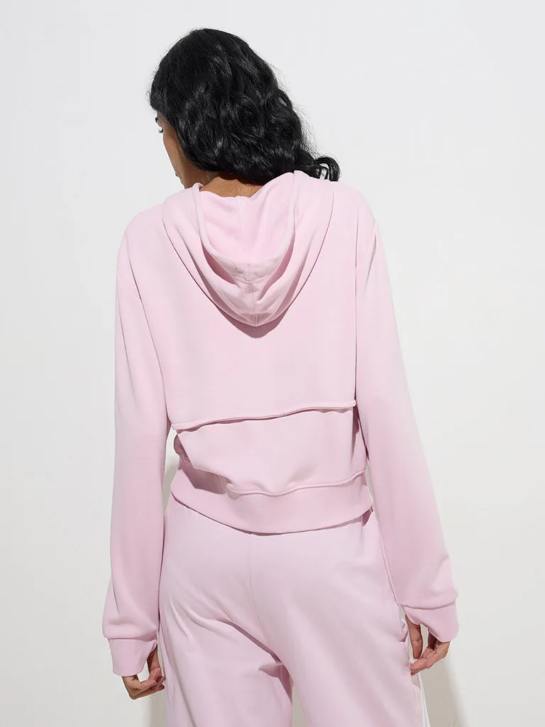 Studiofit Pink Hooded Cotton Jacket
