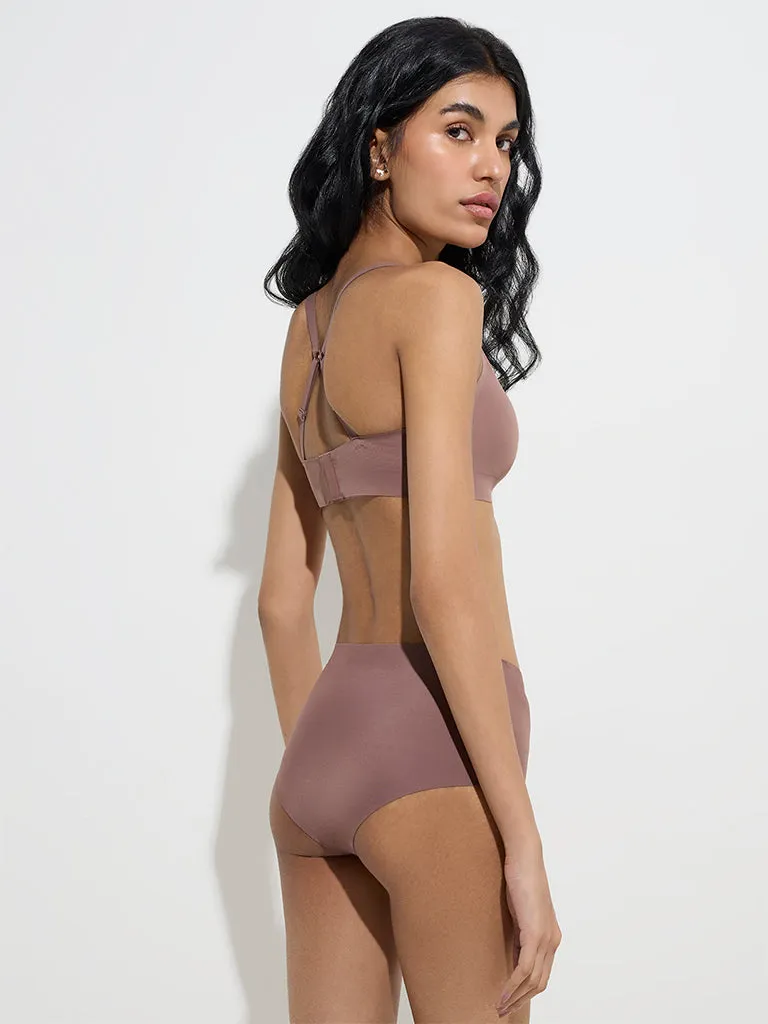 Superstar Brown Invisible Triangle Lightly Padded Bra