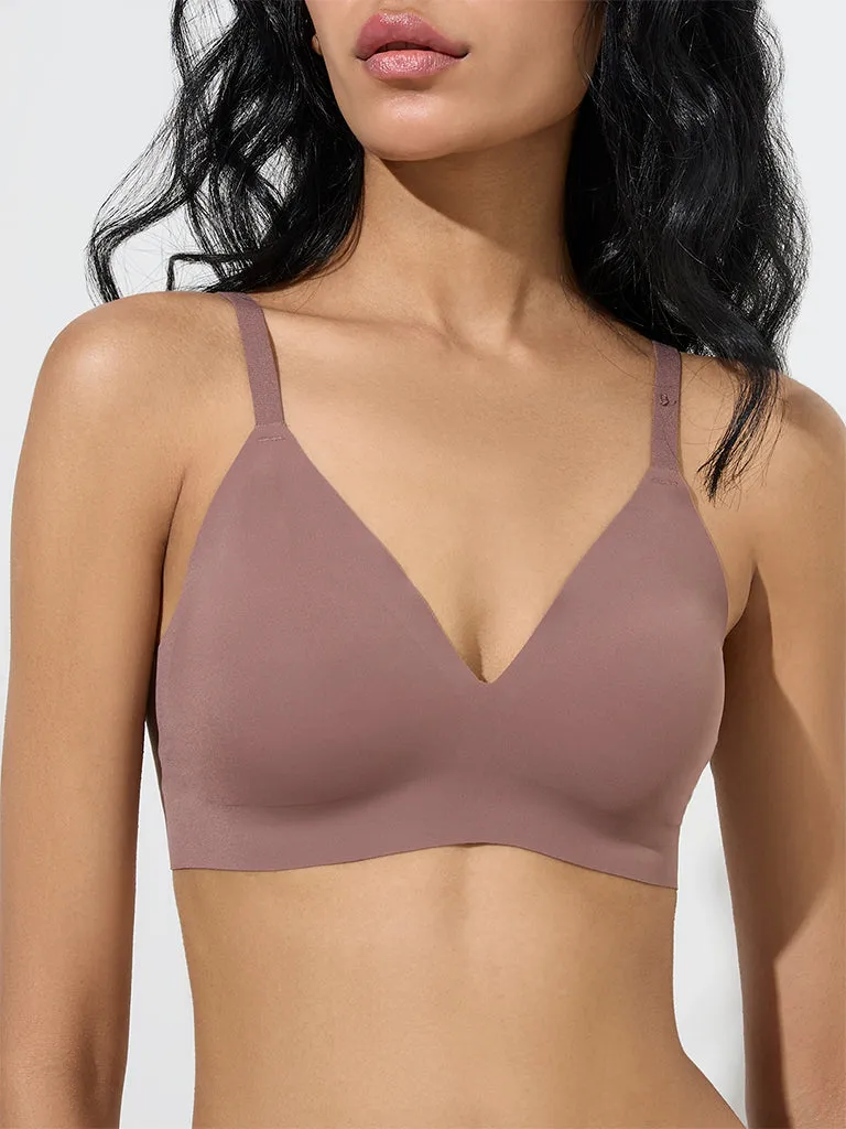 Superstar Brown Invisible Triangle Lightly Padded Bra