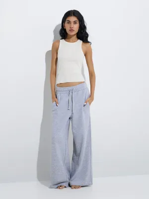 Superstar Off-White Ribbed Cotton-Blend Tank Top