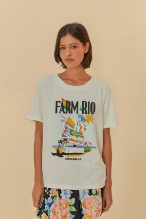 T-Shirt Fit Farm Rio Copacabana Off White