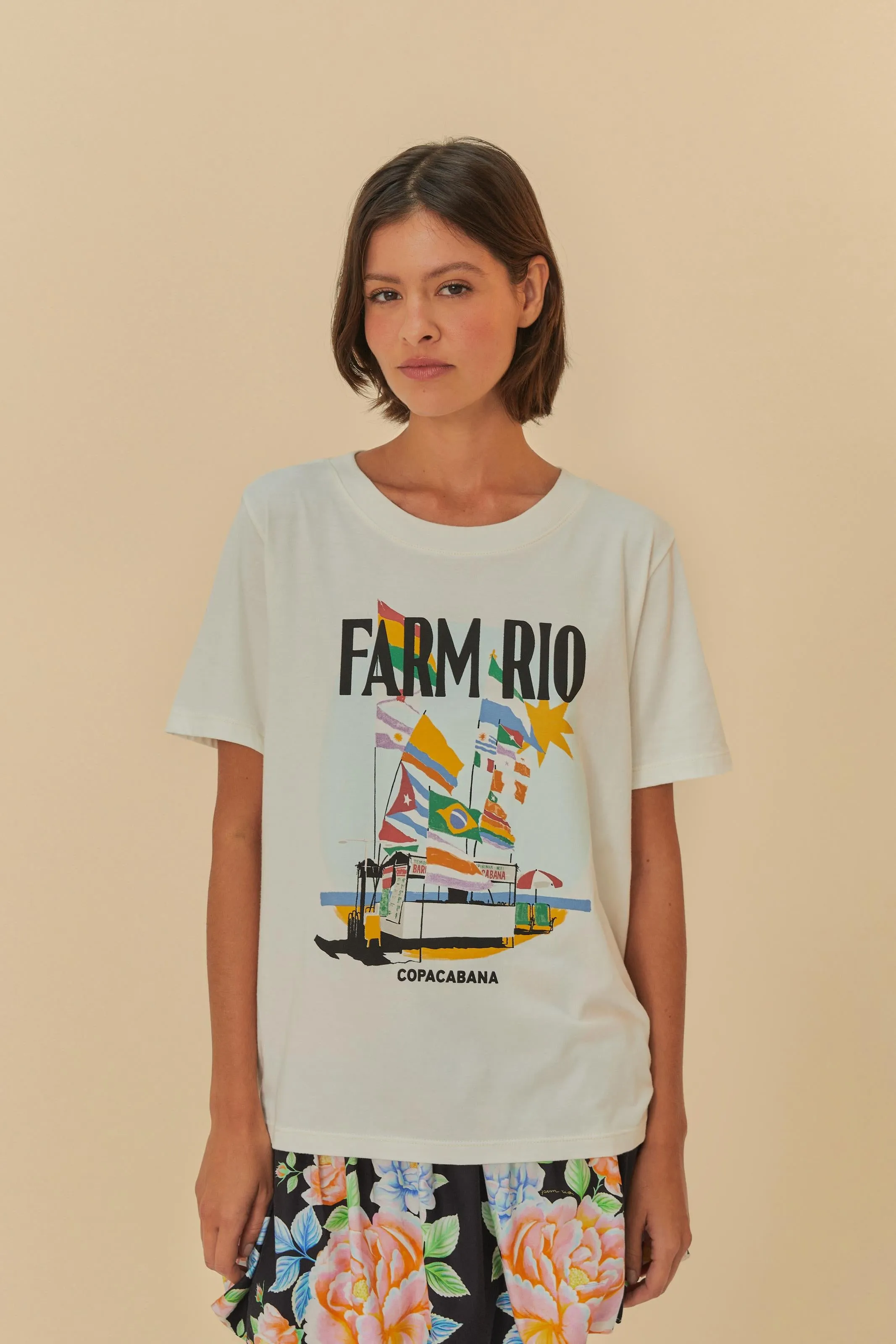 T-Shirt Fit Farm Rio Copacabana Off White