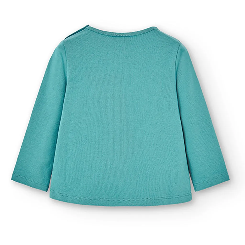 Teal Blue Tulip Graphic T-Shirt