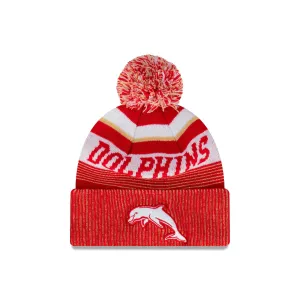 The Dolphins Heritage Stripe Beanie with Pom