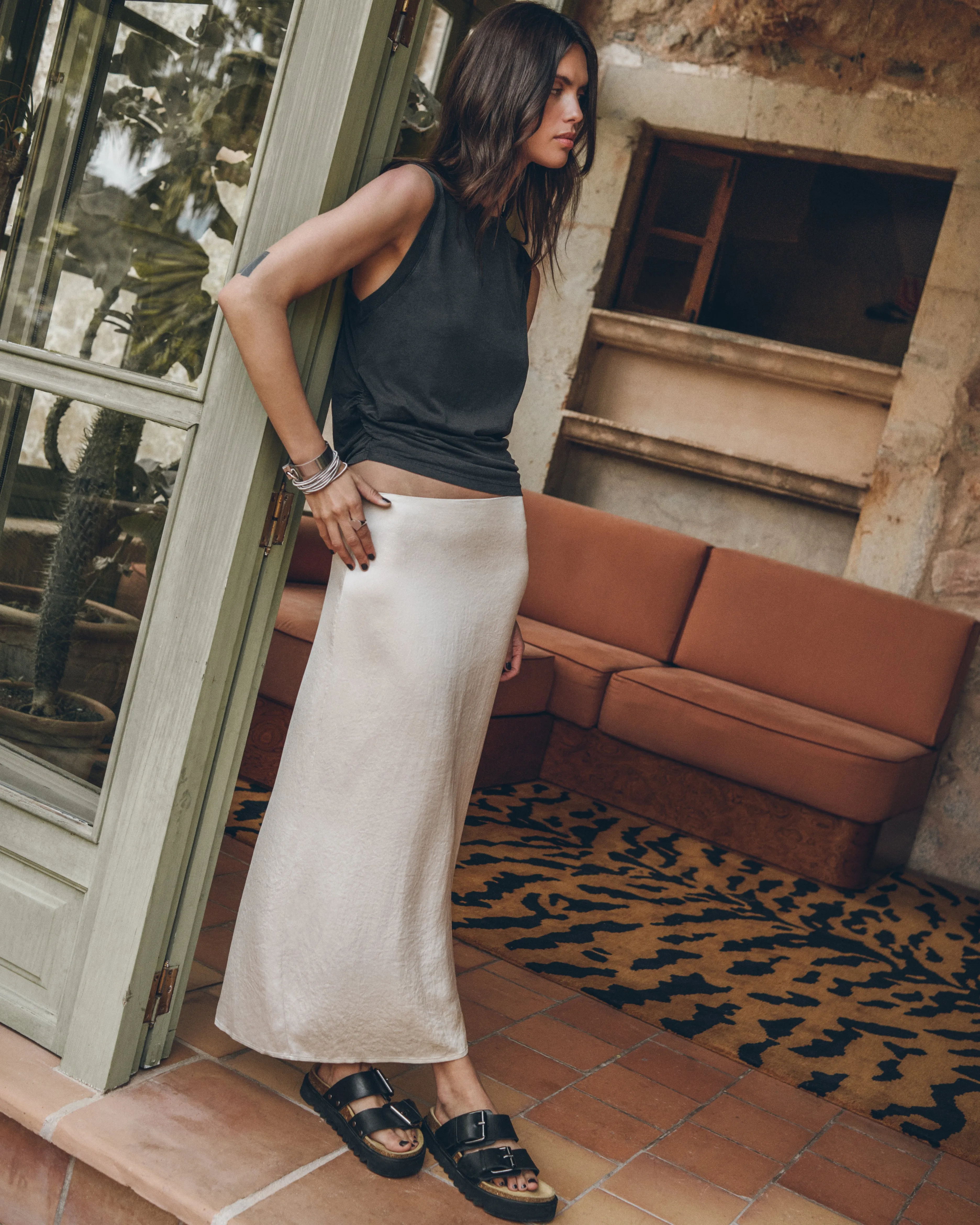 The Light Long Slip Skirt