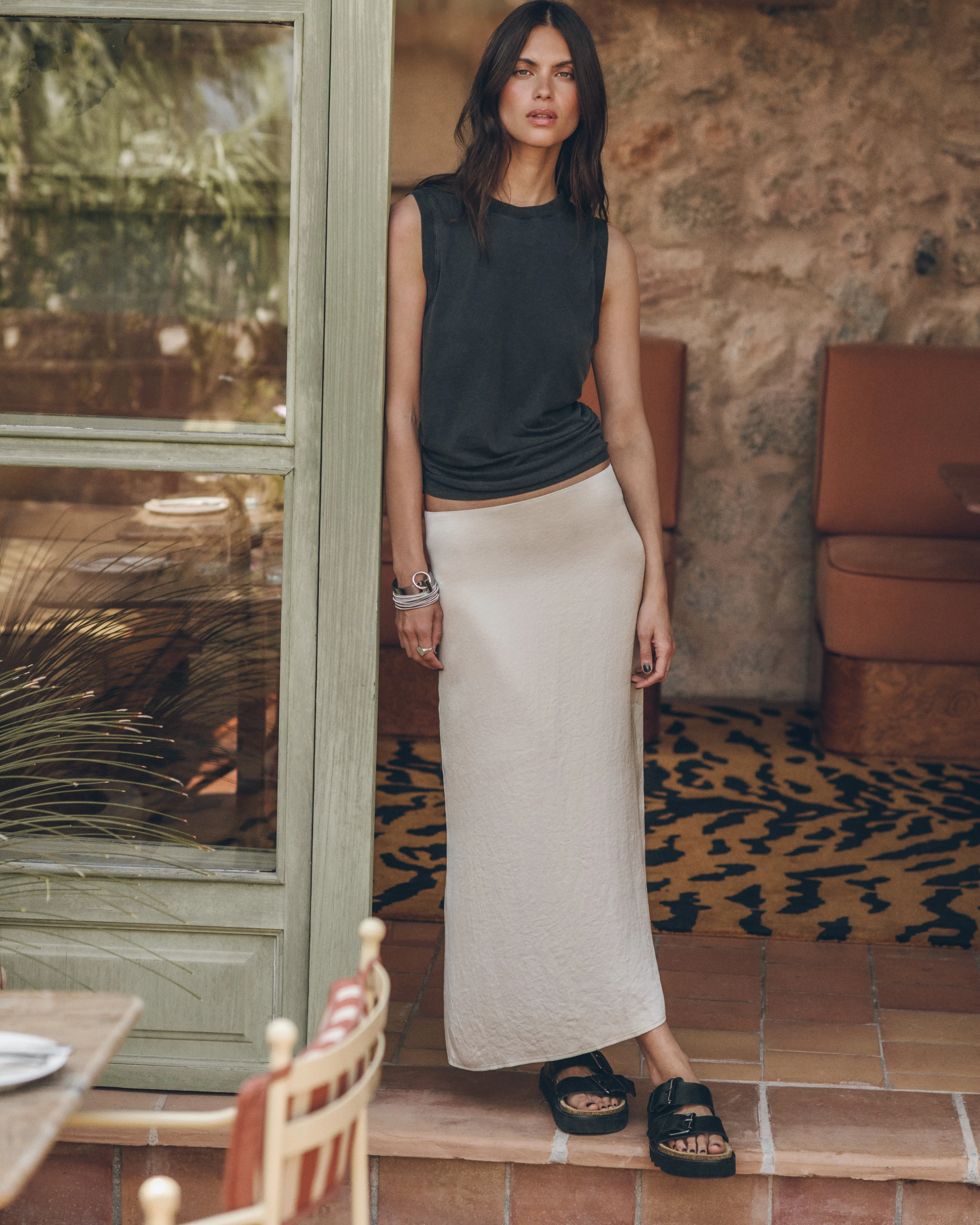 The Light Long Slip Skirt