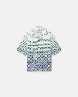 Towelling Open Collar Shirt Stripe Monogram Stripe Monogram
